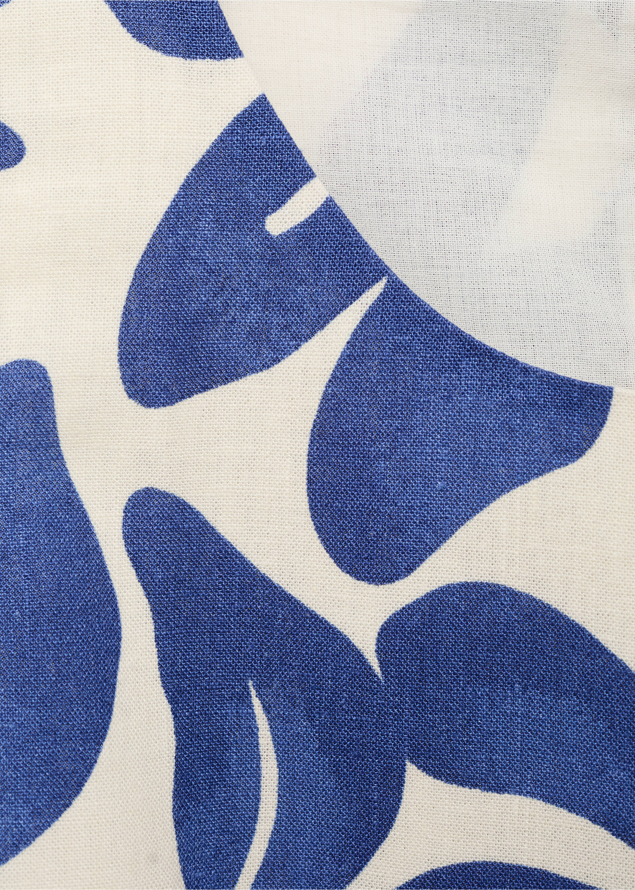 Top mezcla lino estampado - Detalle del artículo 8, Azul. Ref: 17061164-00.