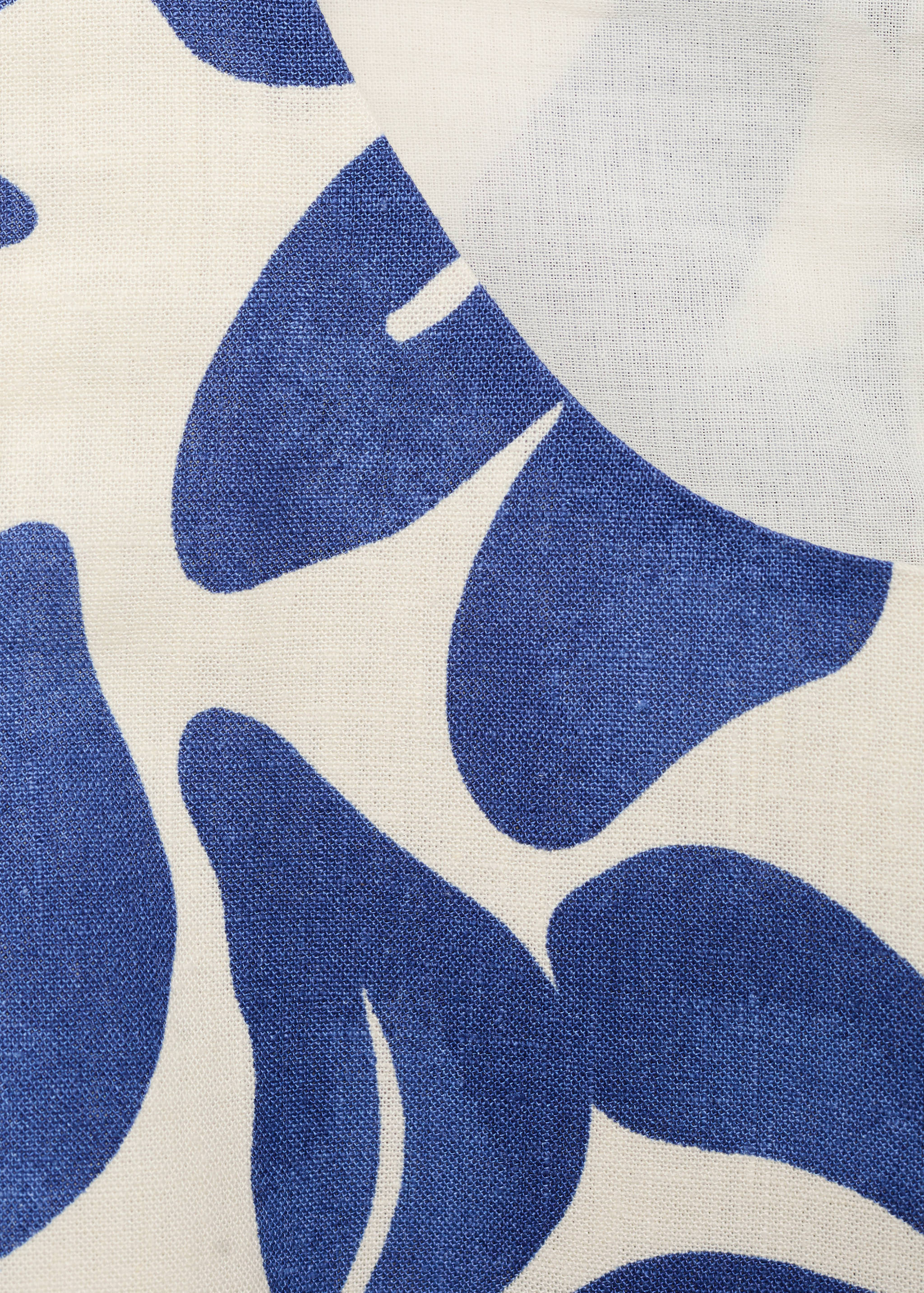 Printed linen-blend top - Details of the article 8