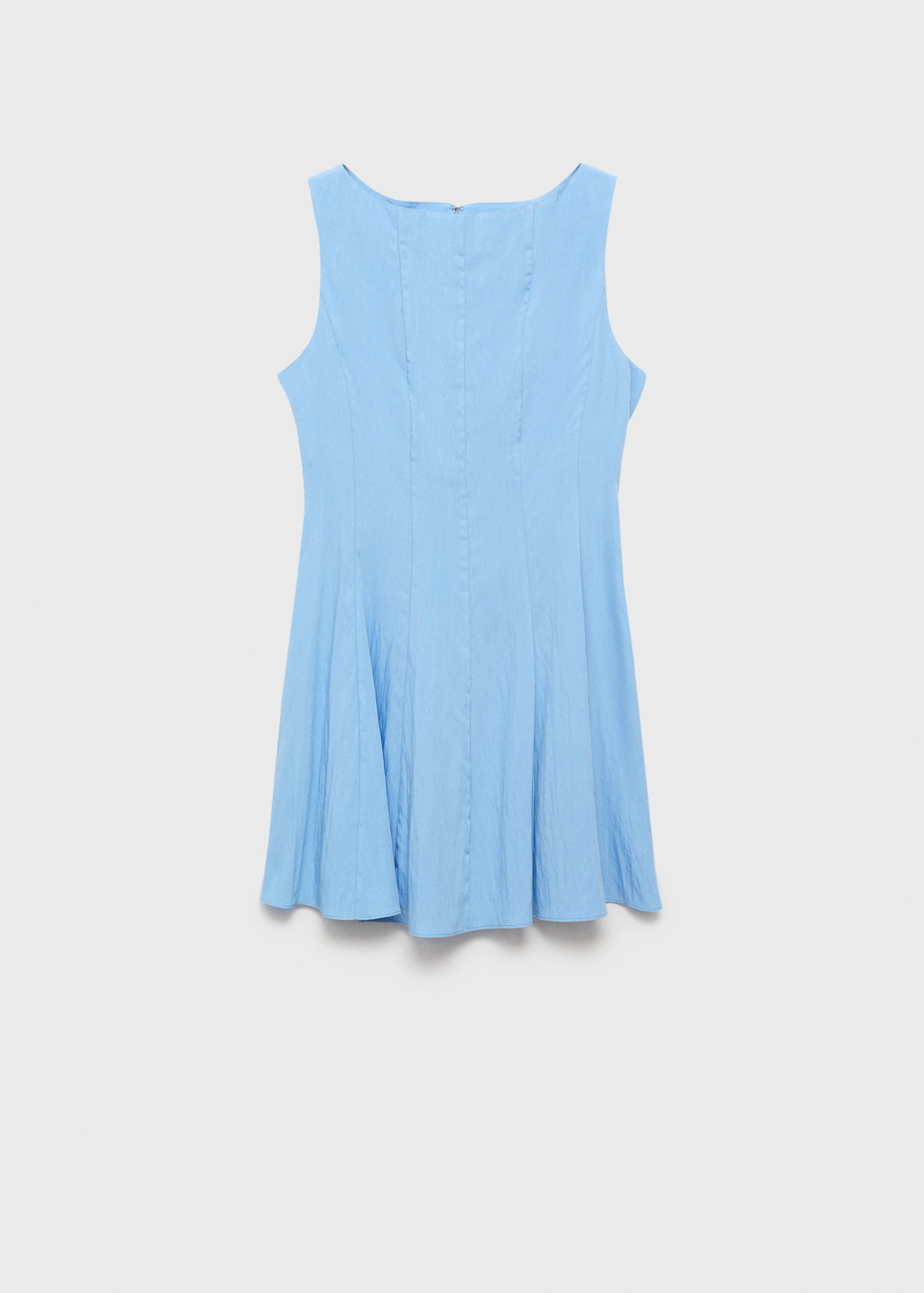 Boat-neck dress with pleats - Article without model