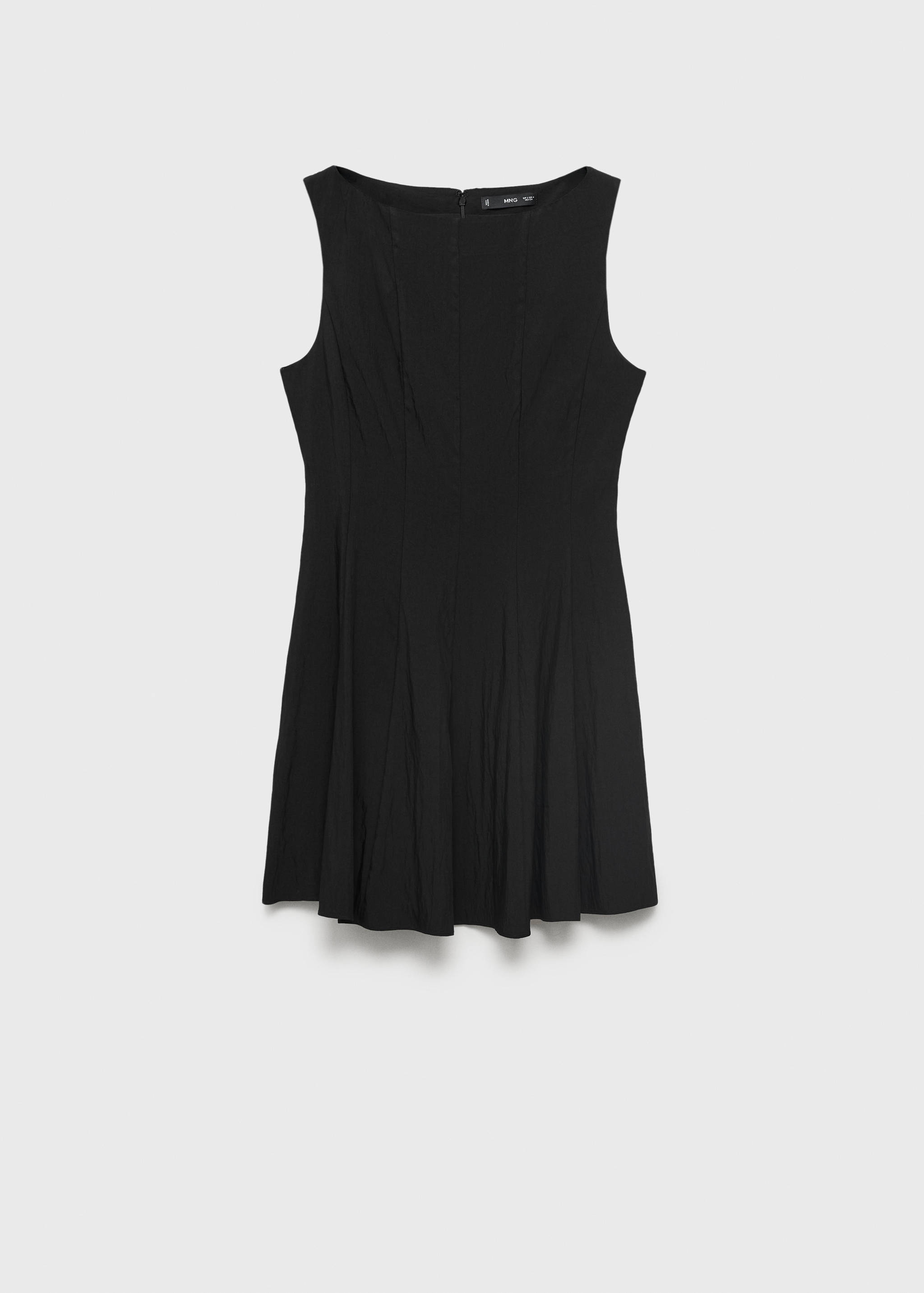 Boat-neck dress with pleats - Article without model