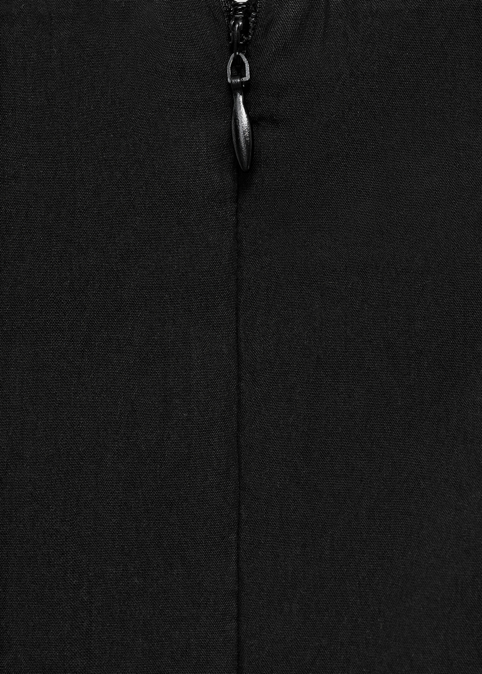 Boat-neck dress with pleats - Details of the article 0