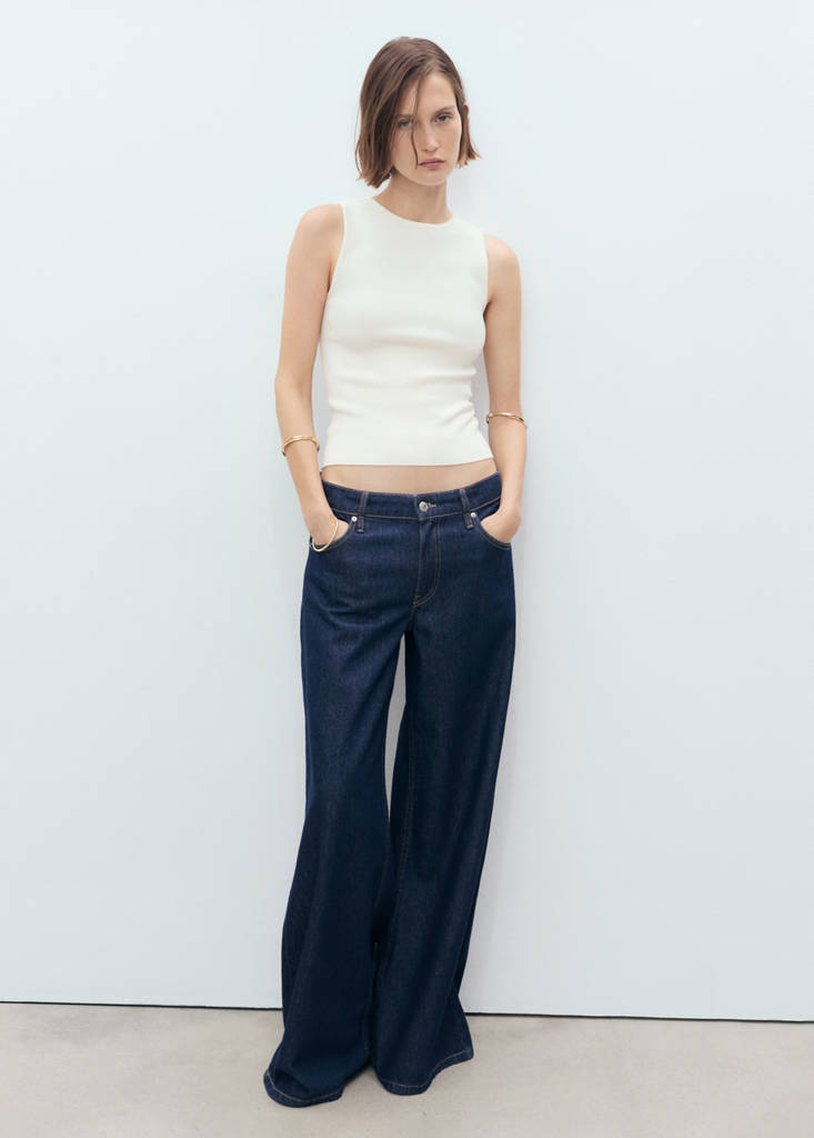 Fine-knit top — Ecru