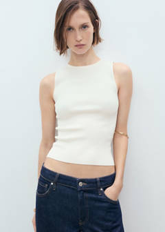 Fine-knit top — Ecru 1