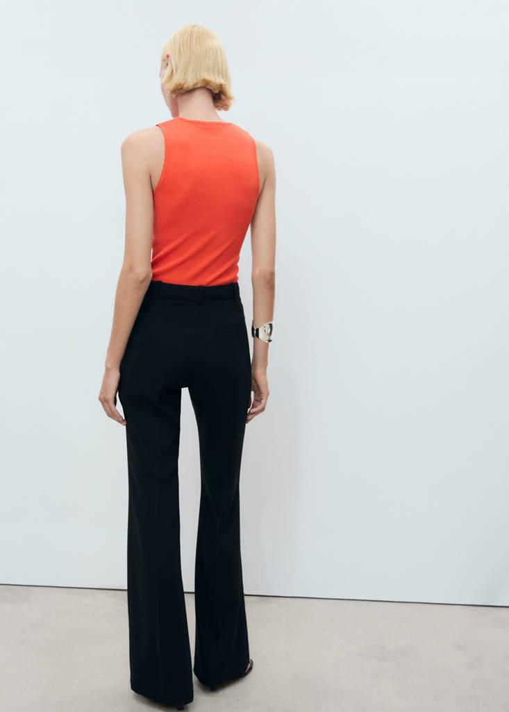 Fine-knit top — Orange