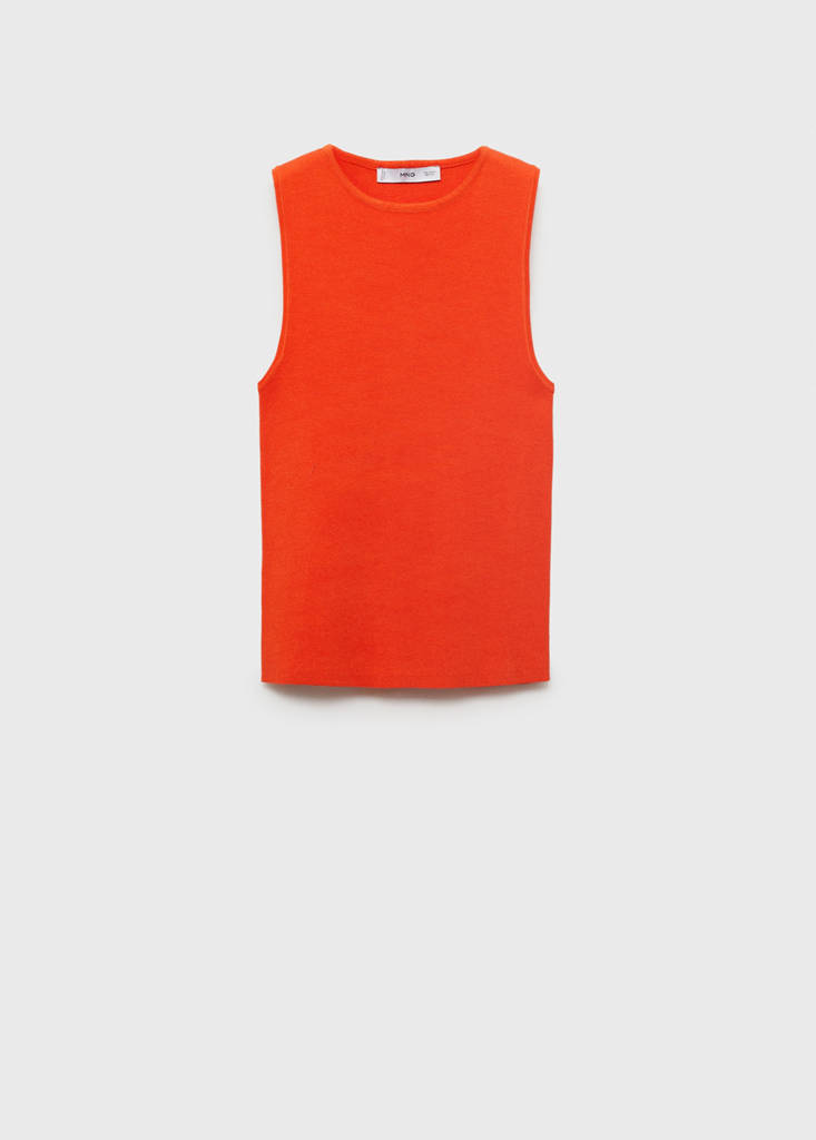 Fine-knit top — Orange
