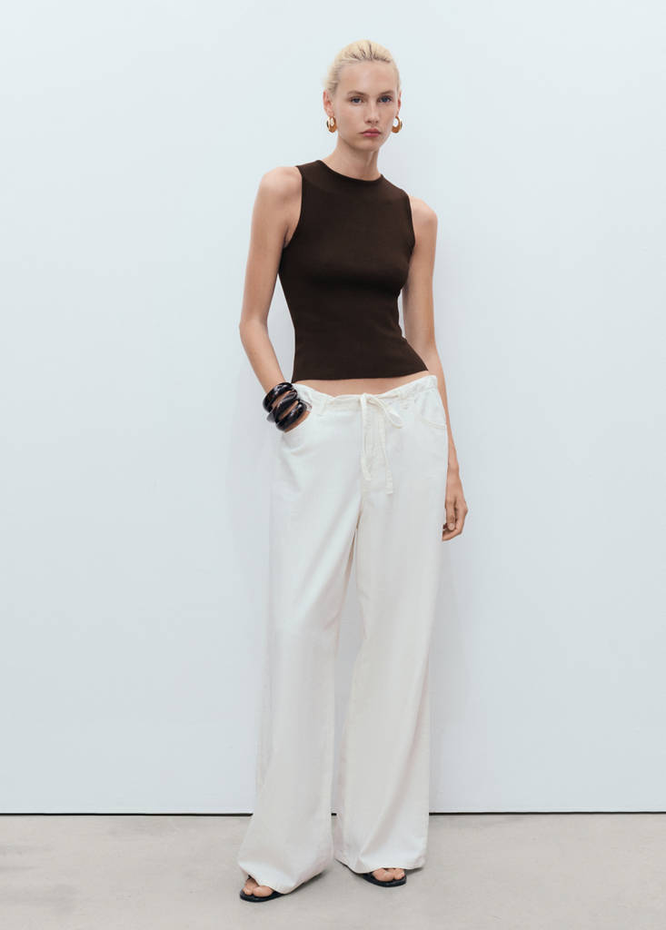 Fine-knit top — Chocolate