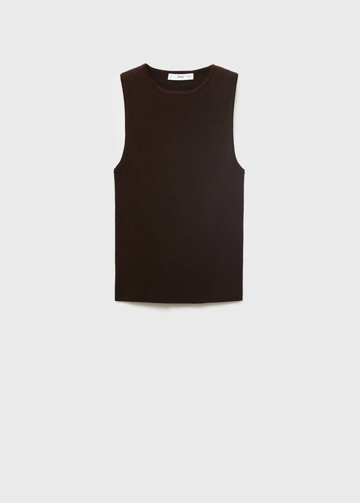 Fine-knit top — Chocolate