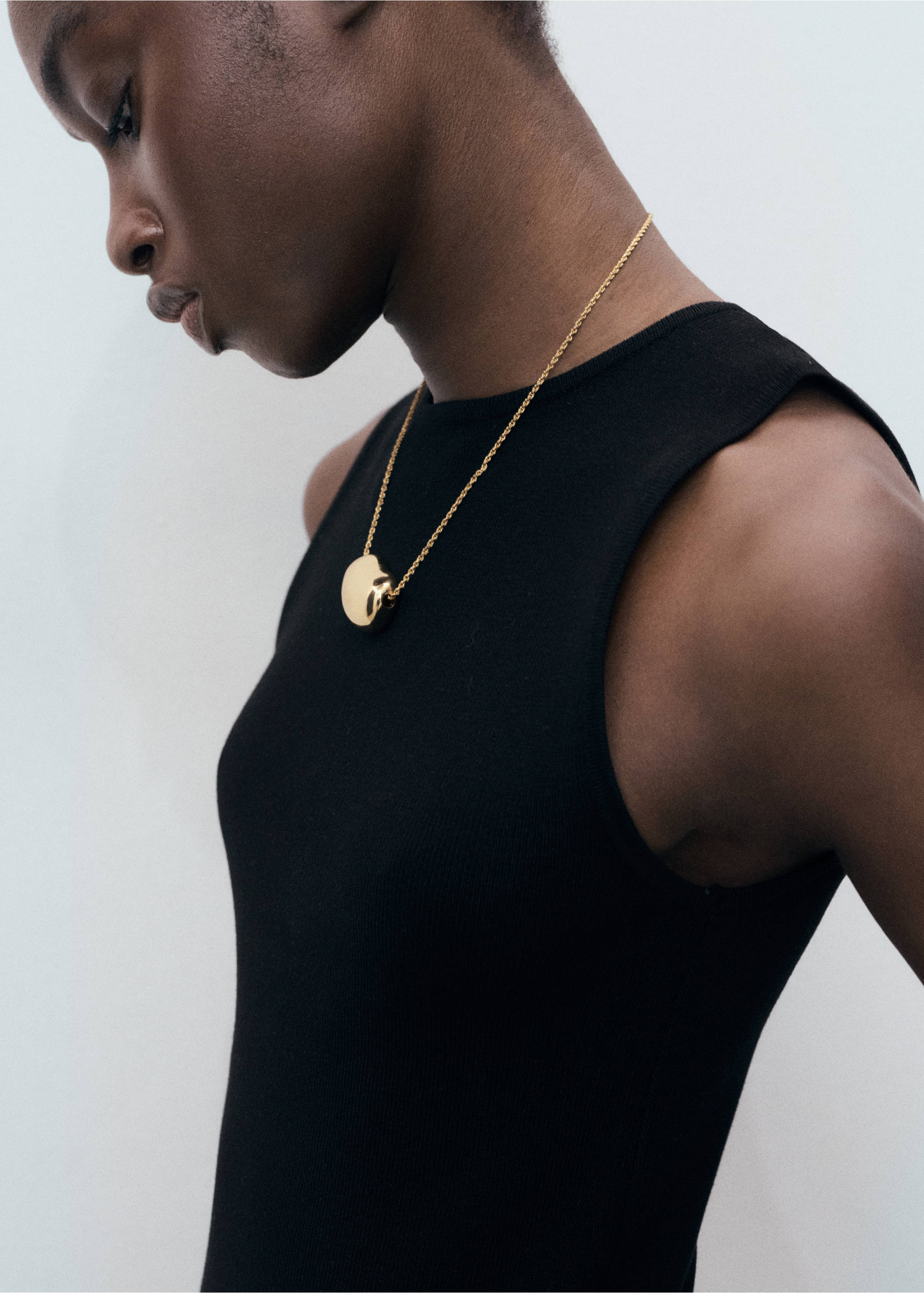 Fine-knit top - Details of the article 1, Black. Ref: 17061177-00.