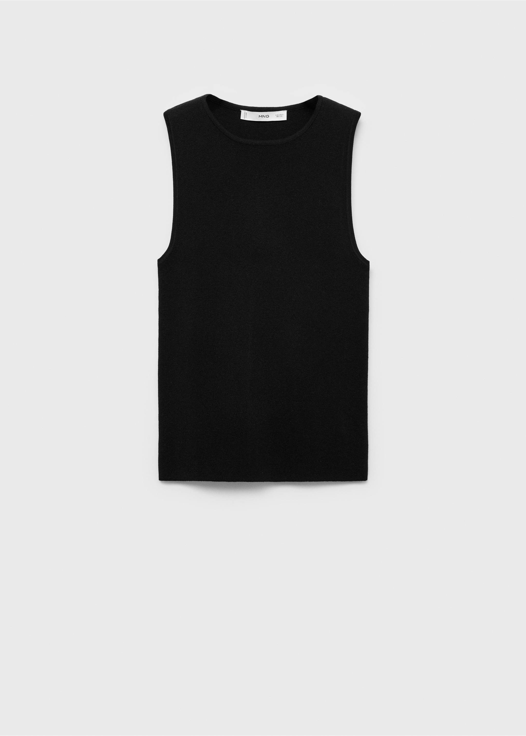 Fine-knit top - Article without model, Black. Ref: 17061177-00.