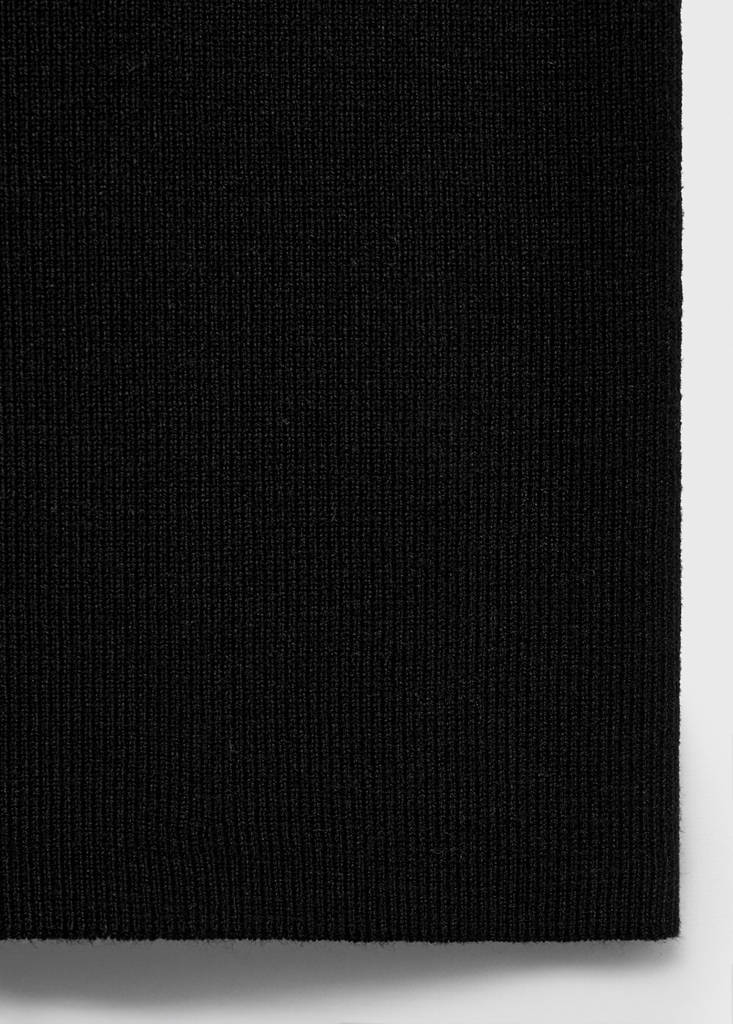 Fine-knit top — Black