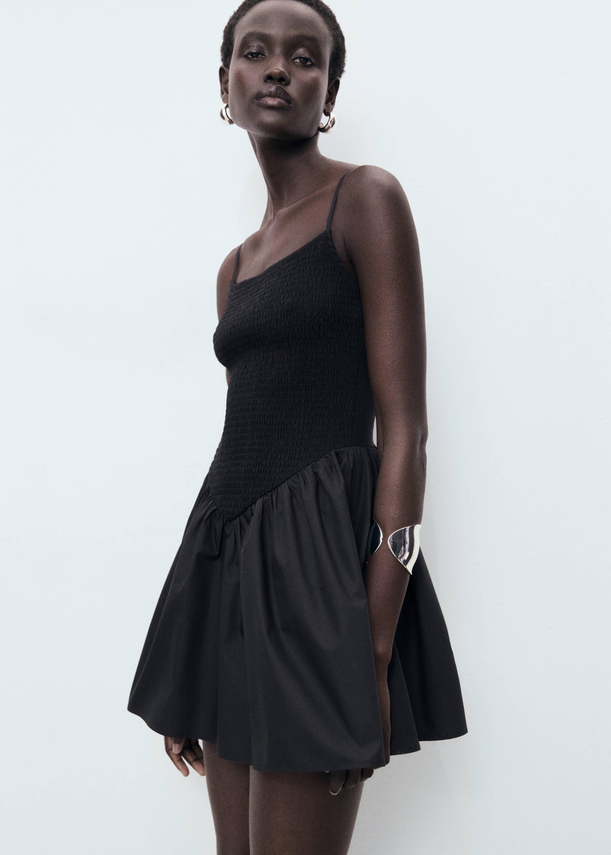 Combined gathered dress - Details of the article 1