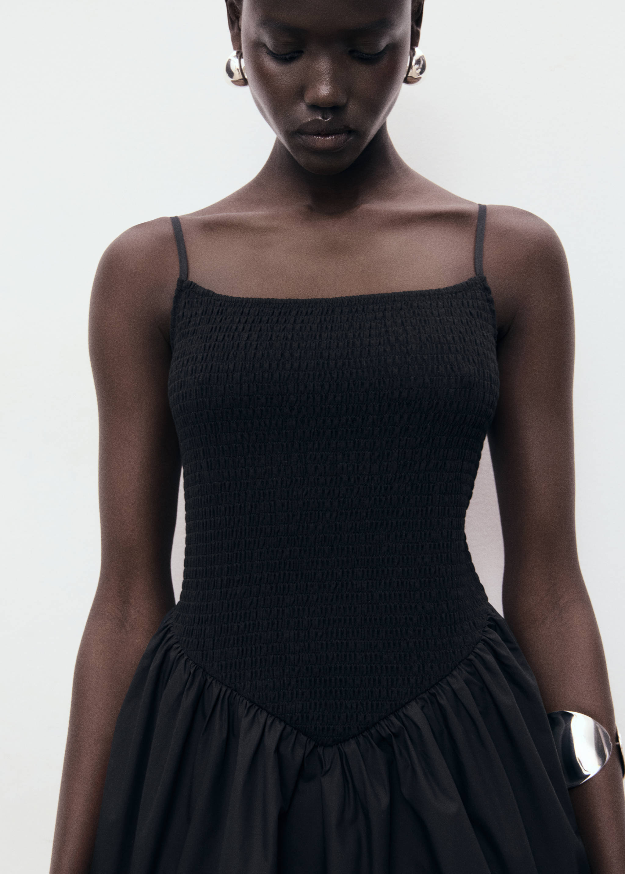 Combined gathered dress - Details of the article 6