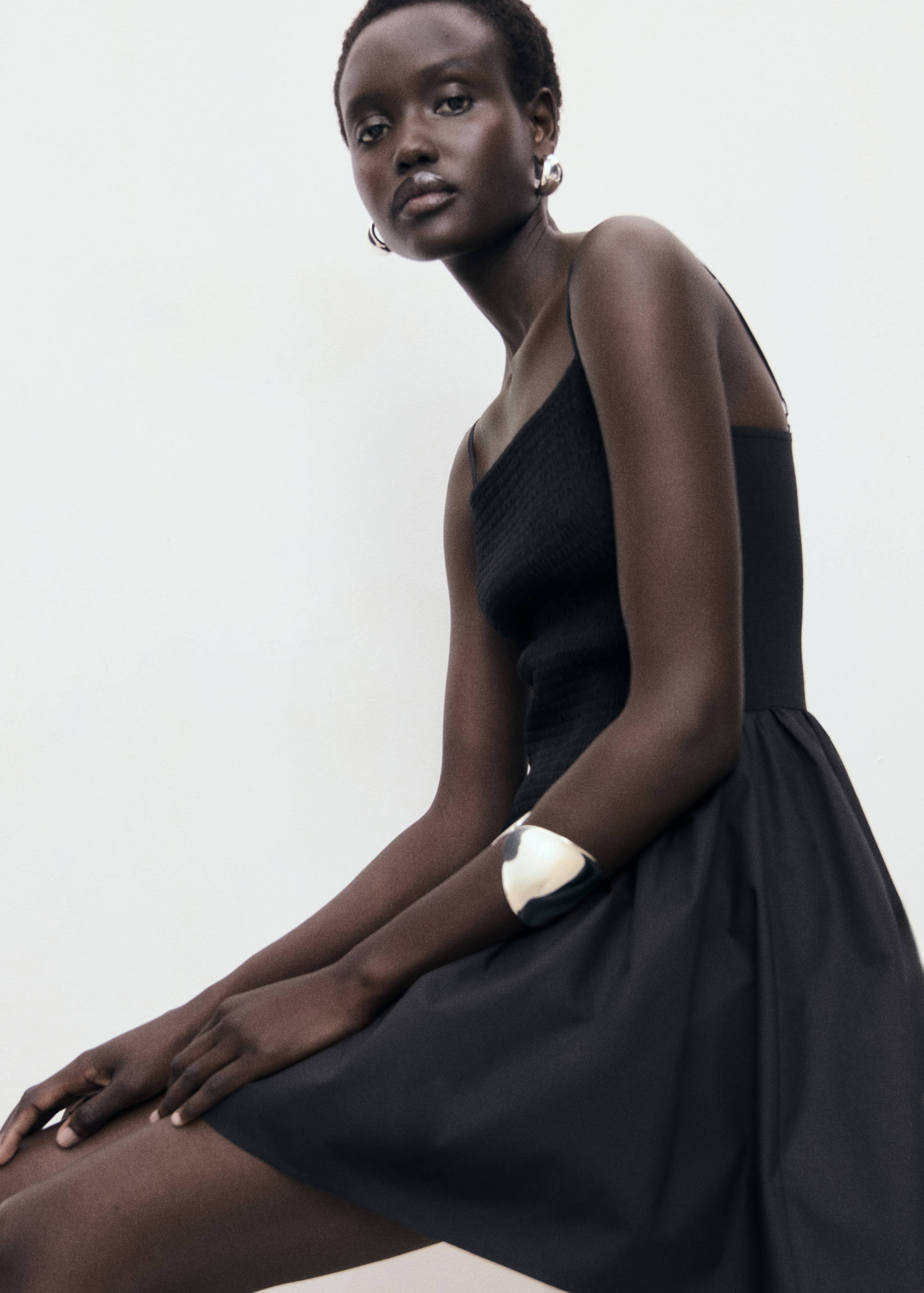 Combined gathered dress - Details of the article 2