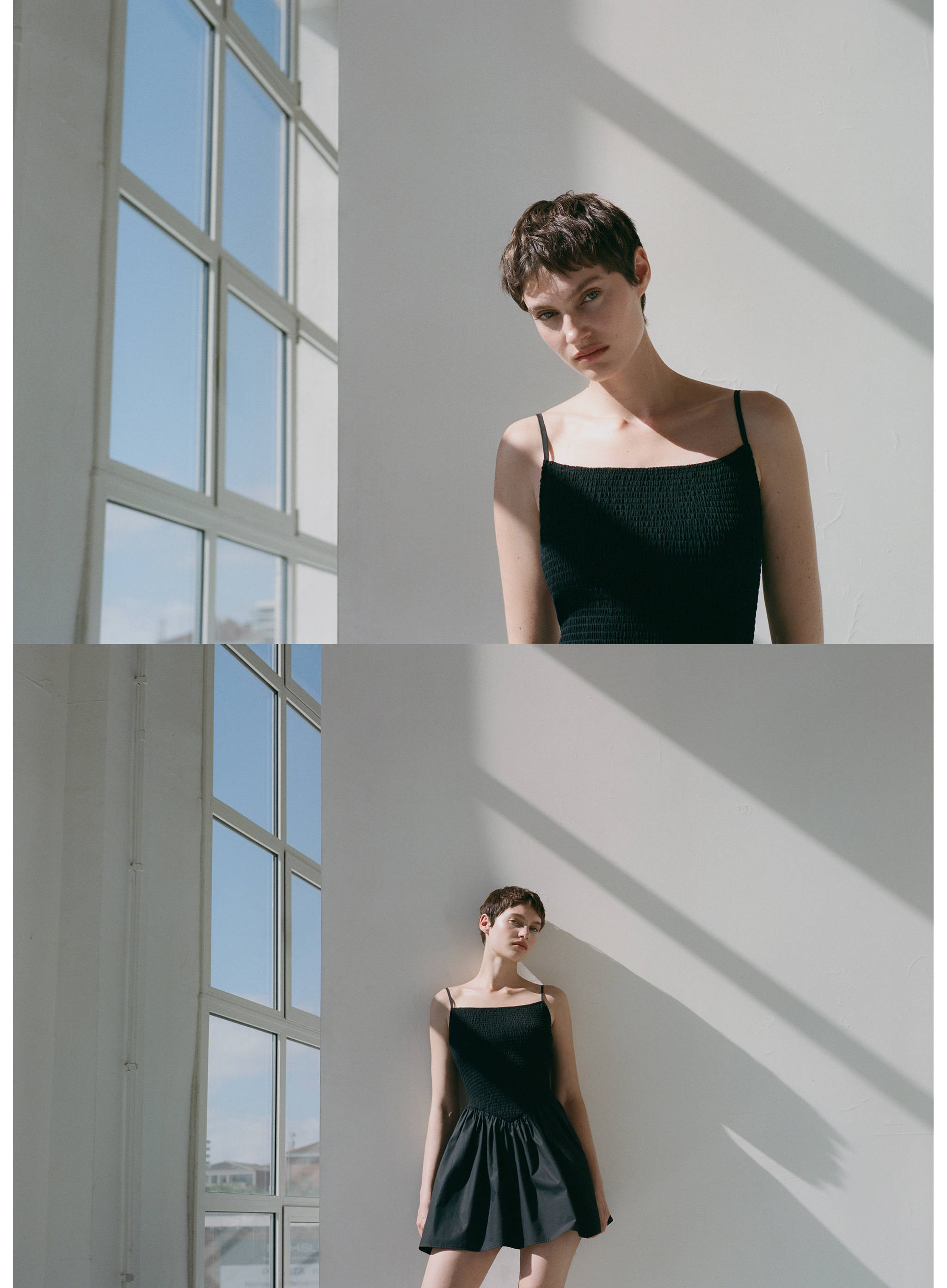 Combined gathered dress - Details of the article 4