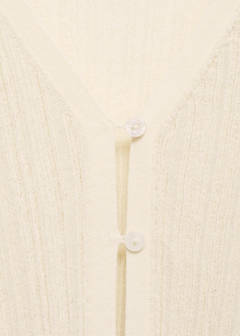 Contrast trim cardigan — Ecru 10