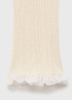 Contrast trim cardigan — Ecru 15
