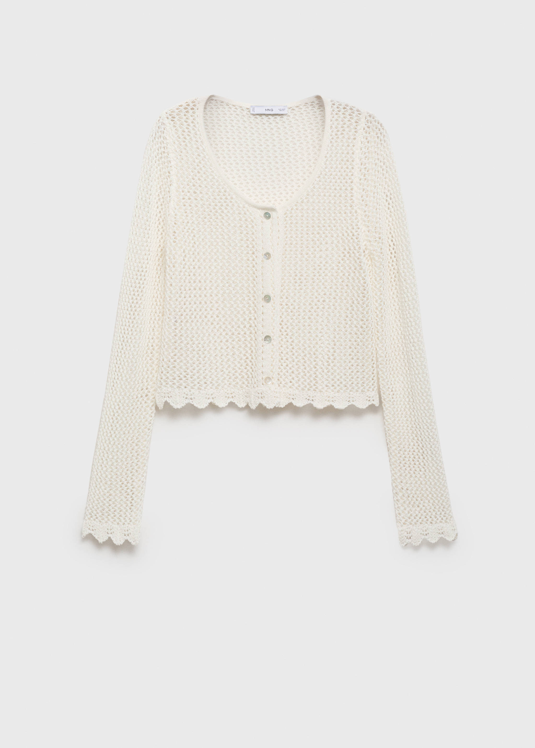 Horgolt kardigán gombos záródással - Termék modell nélkül