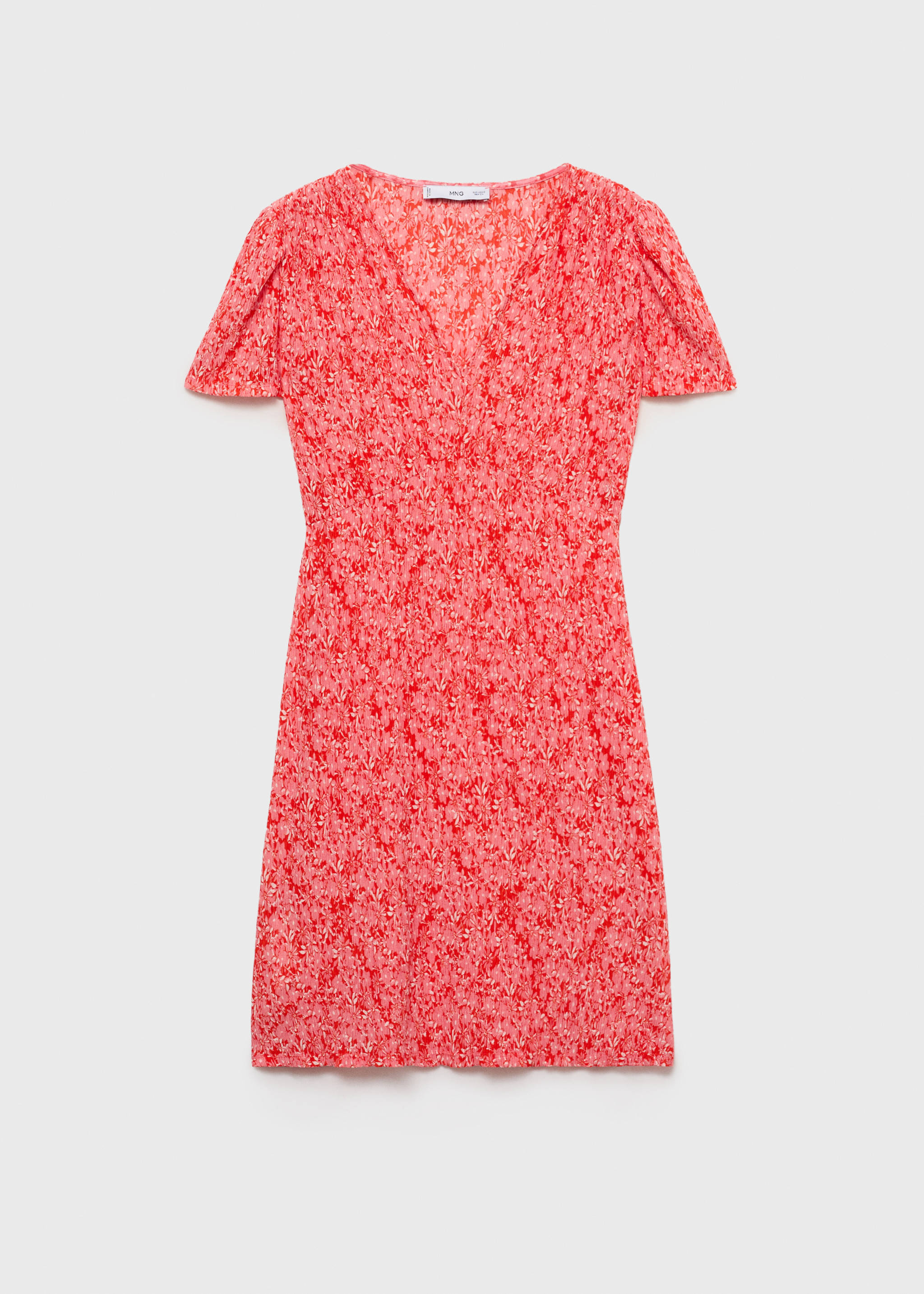 Vestido estampado com decote em V - Artigo sem modelo