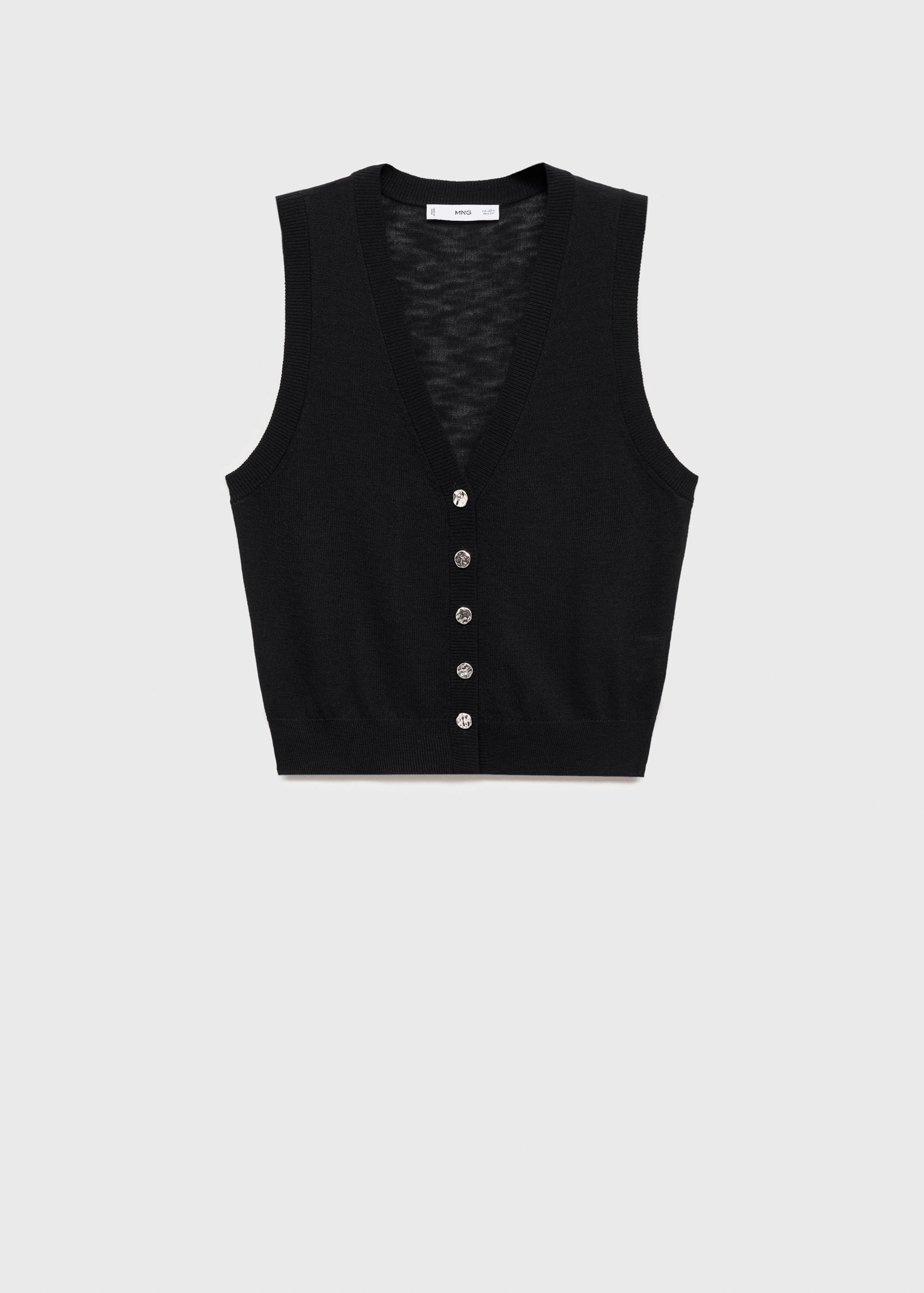 Fine-knit vest with buttons - Article without model