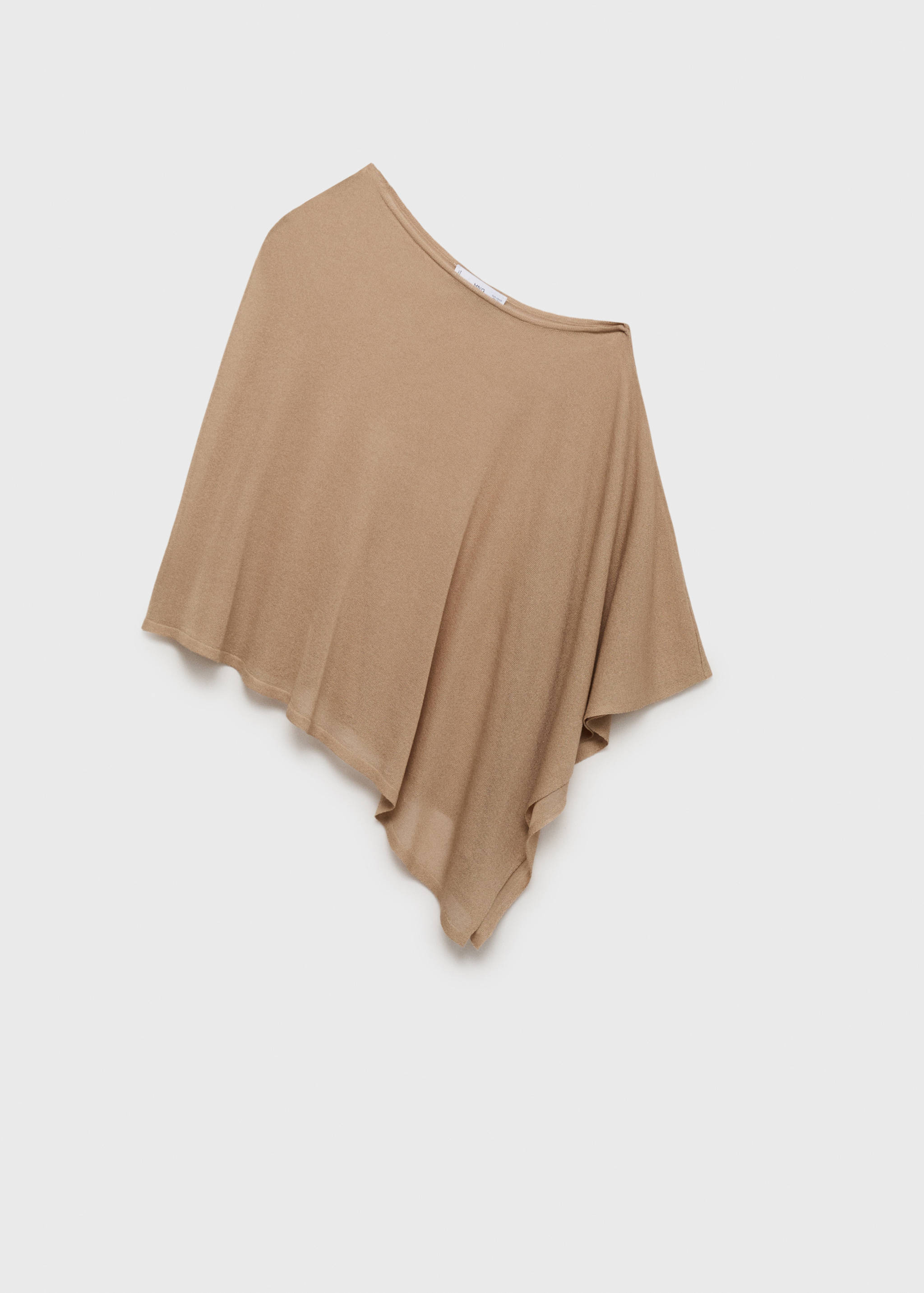 Asymmetrical knitted cape - Article without model