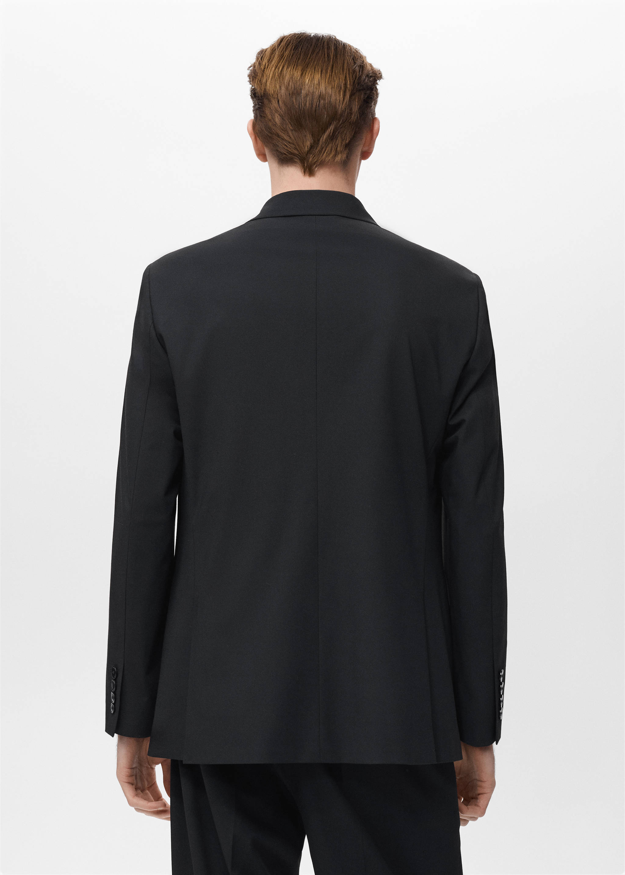 Boston regular-fit double-breasted suit jacket - Reverse of the article