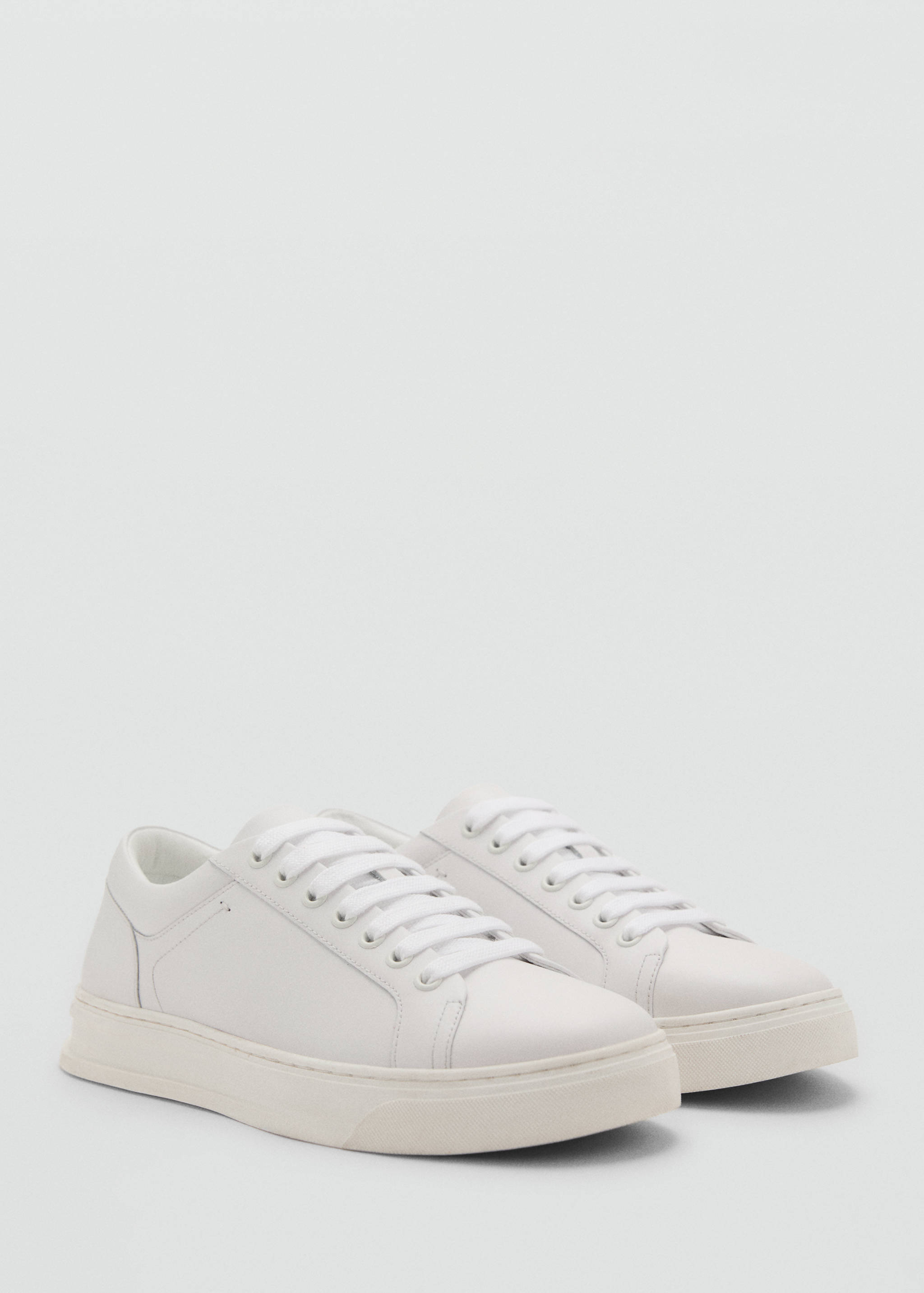 Leather panel sneakers - Medium plane