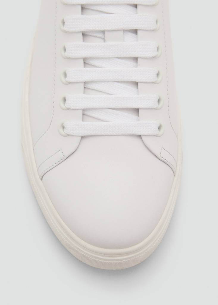 Leather panel sneakers — White