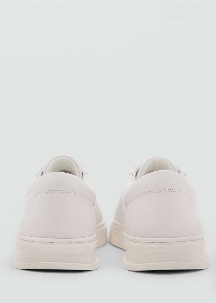 Leather panel sneakers — White