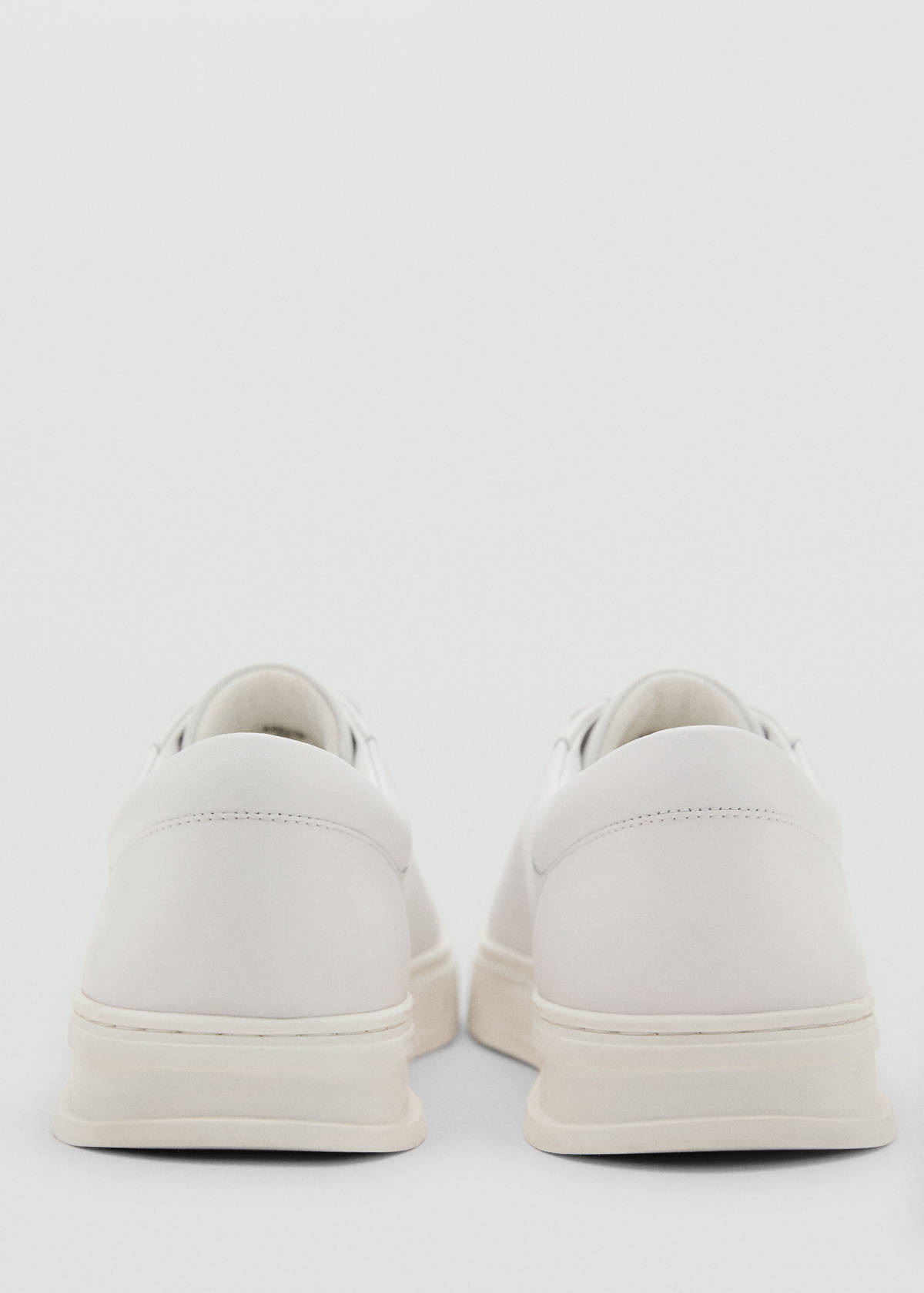 Leather panel sneakers — White