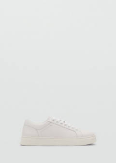 Leather panel sneakers — White 1
