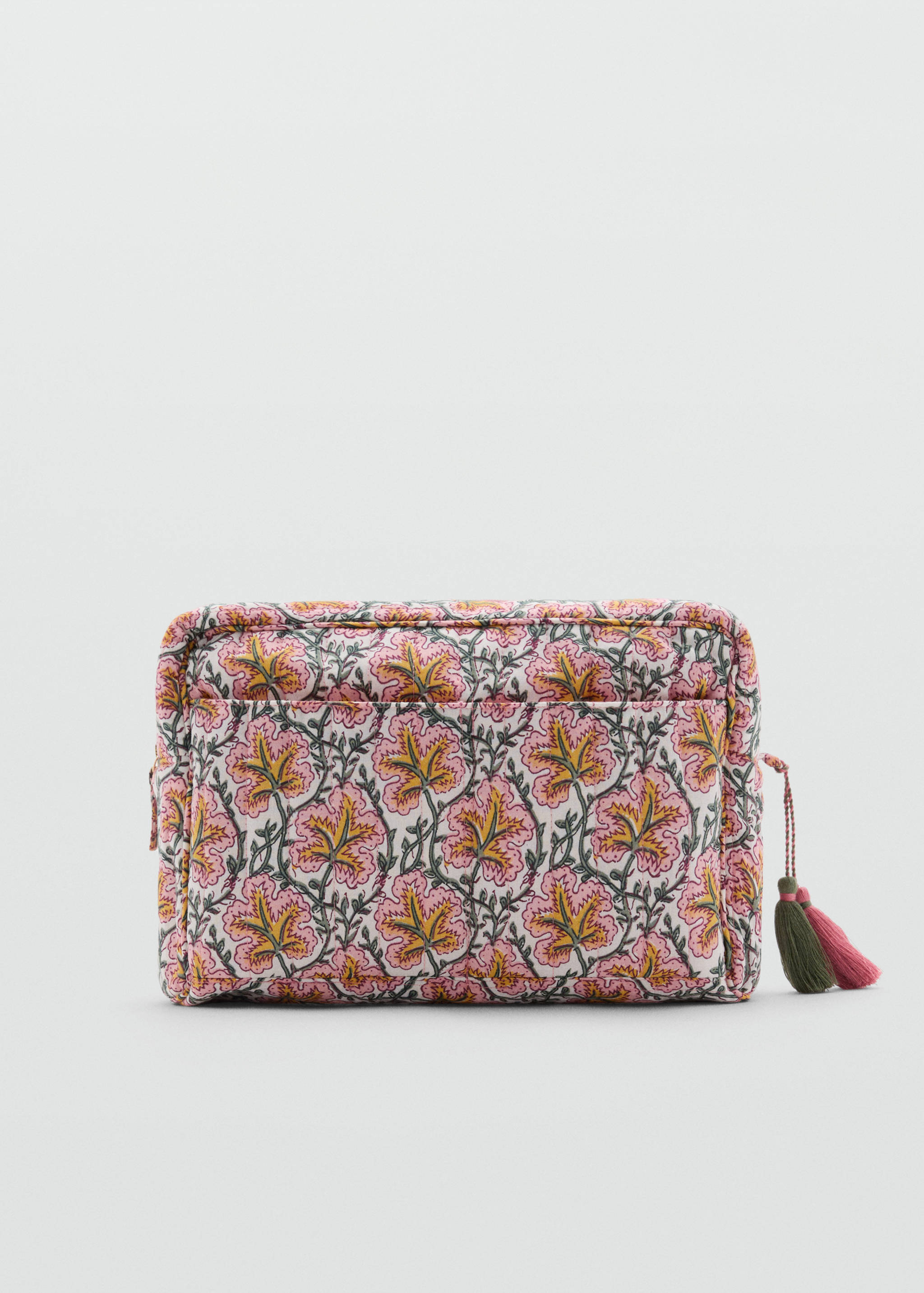Flower-printed cotton toiletry bag - Article without model