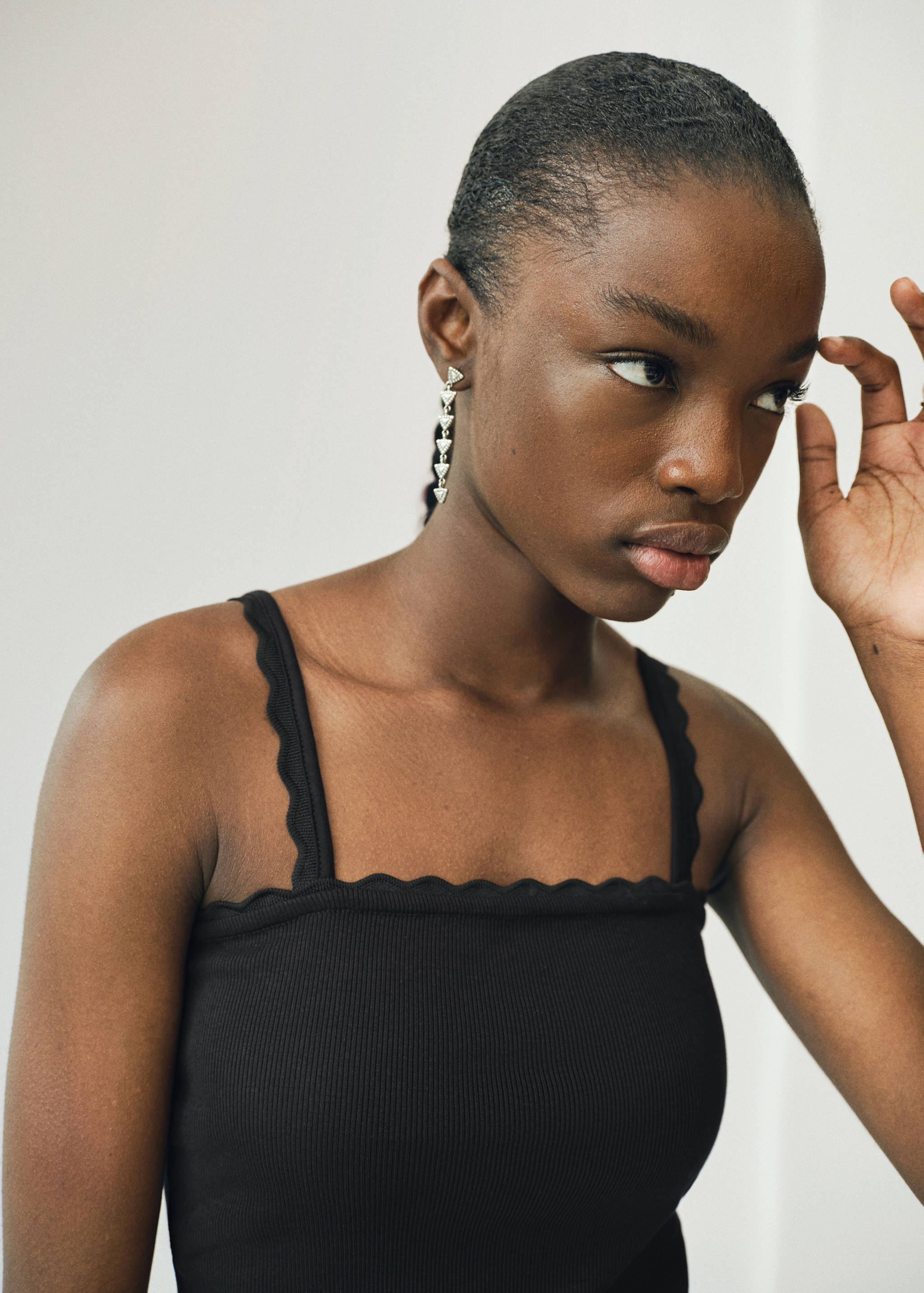 Top en maille ondulations - Plan général