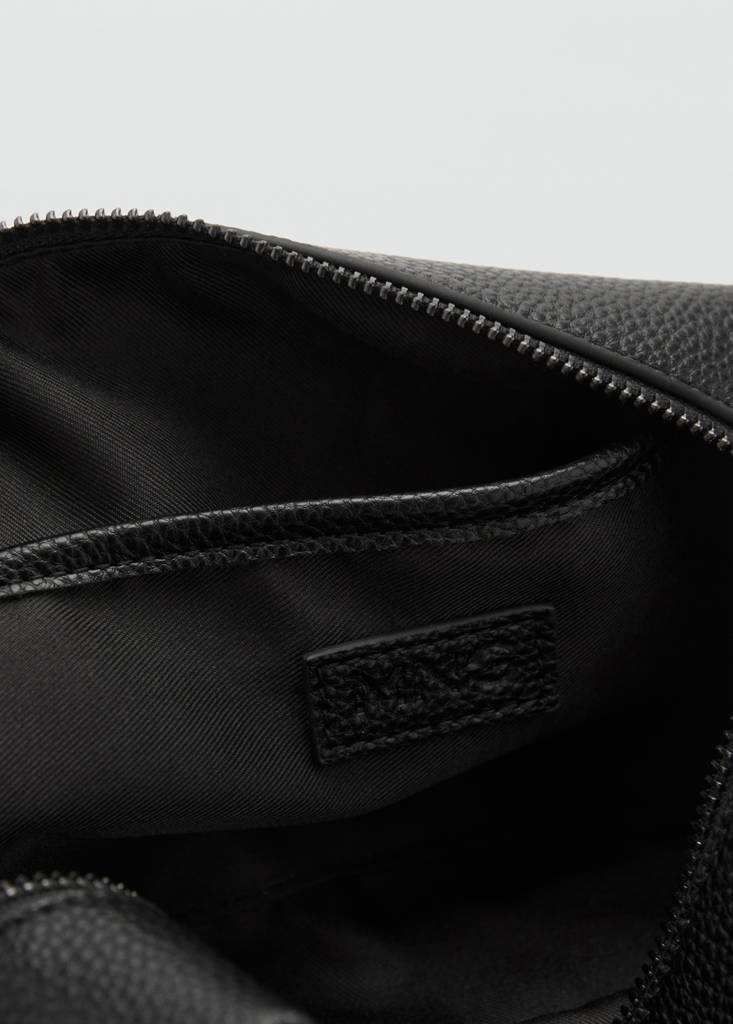 Contrast-strap pebbled cosmetic bag - thumbnail 4