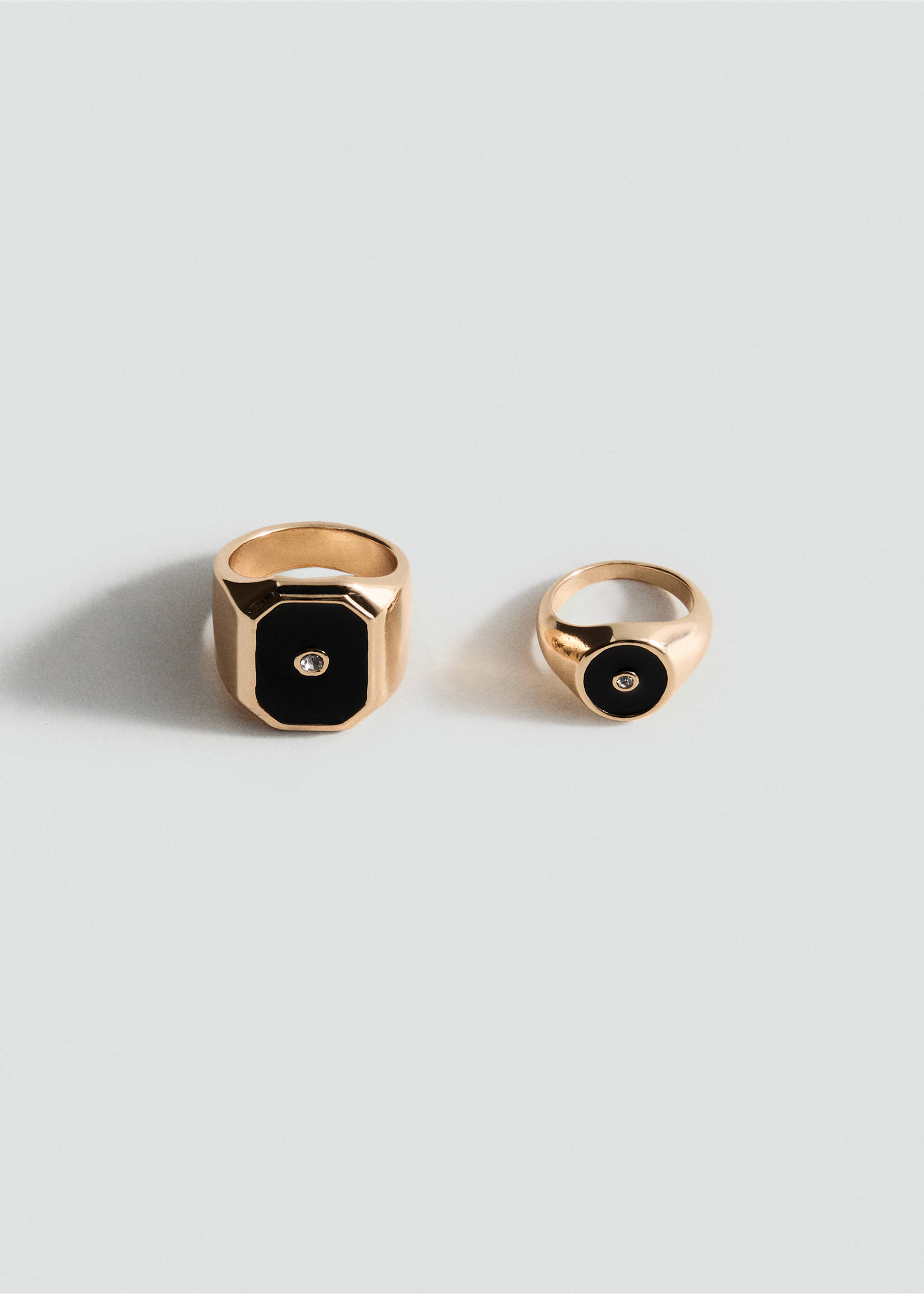 Set of 2 combined rings - Article without model, Gold. Ref: 17061202-00.