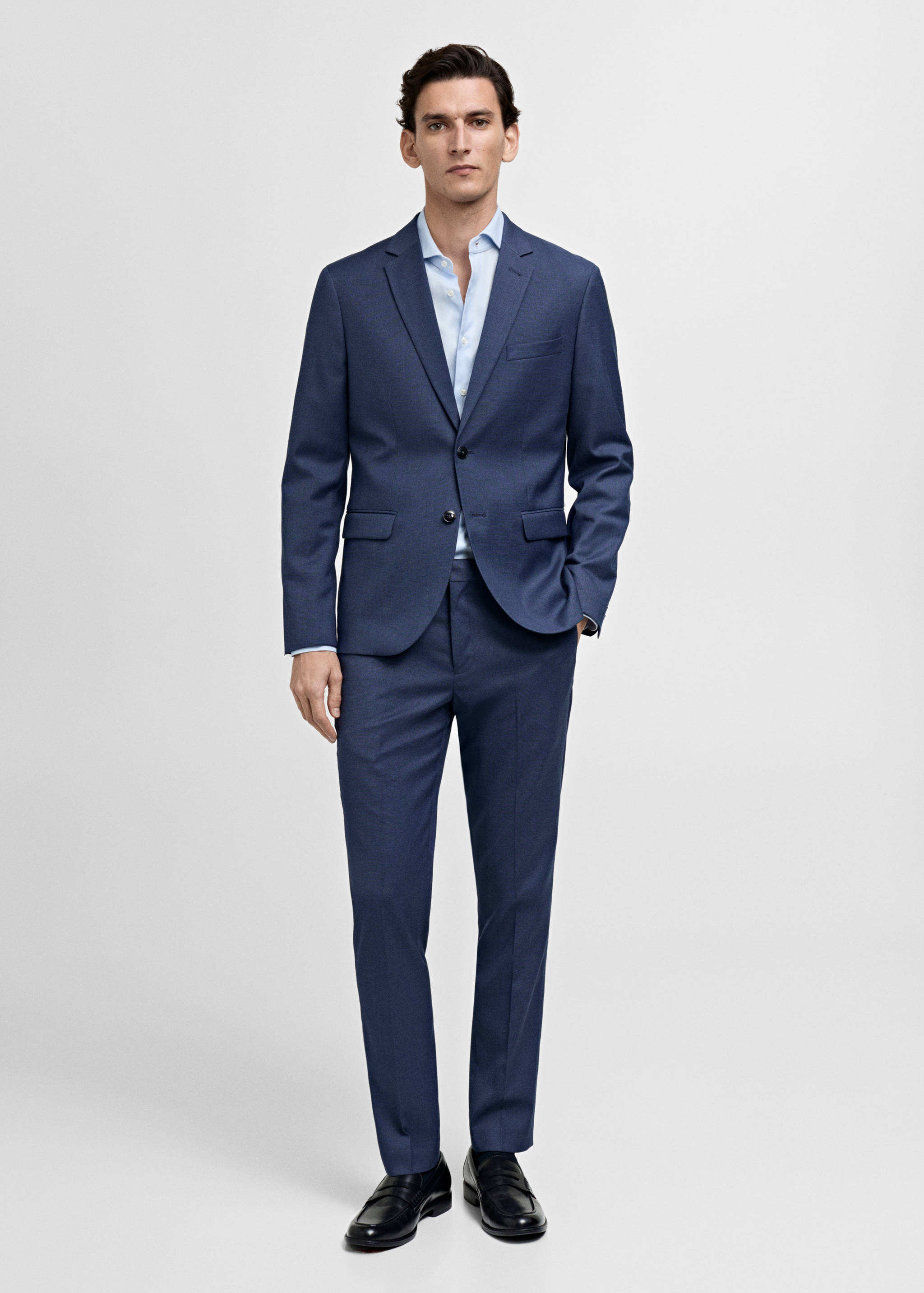 Slim fit structured suit shirt - General plane