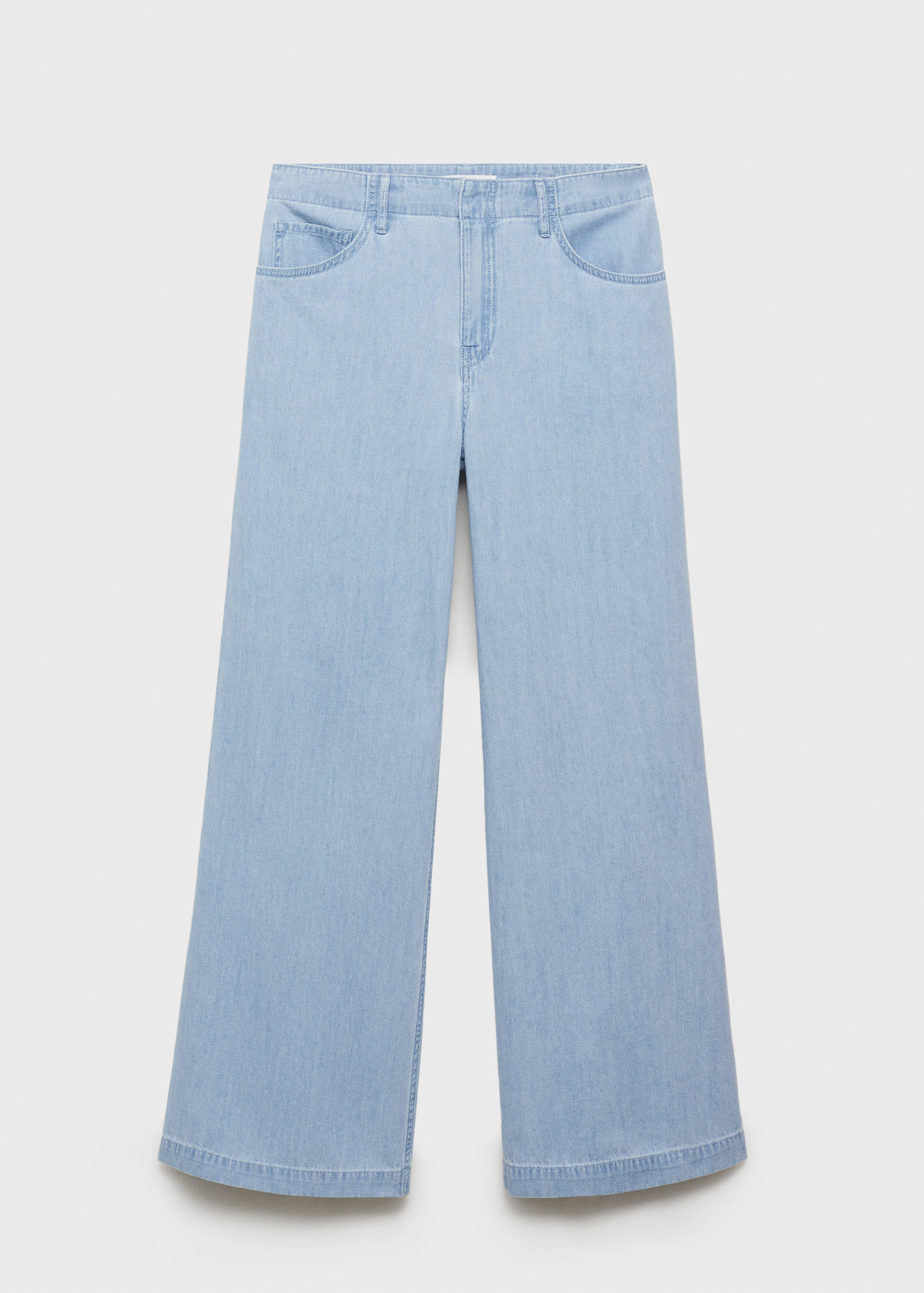 Mid-rise wide leg denim trousers - Article without model