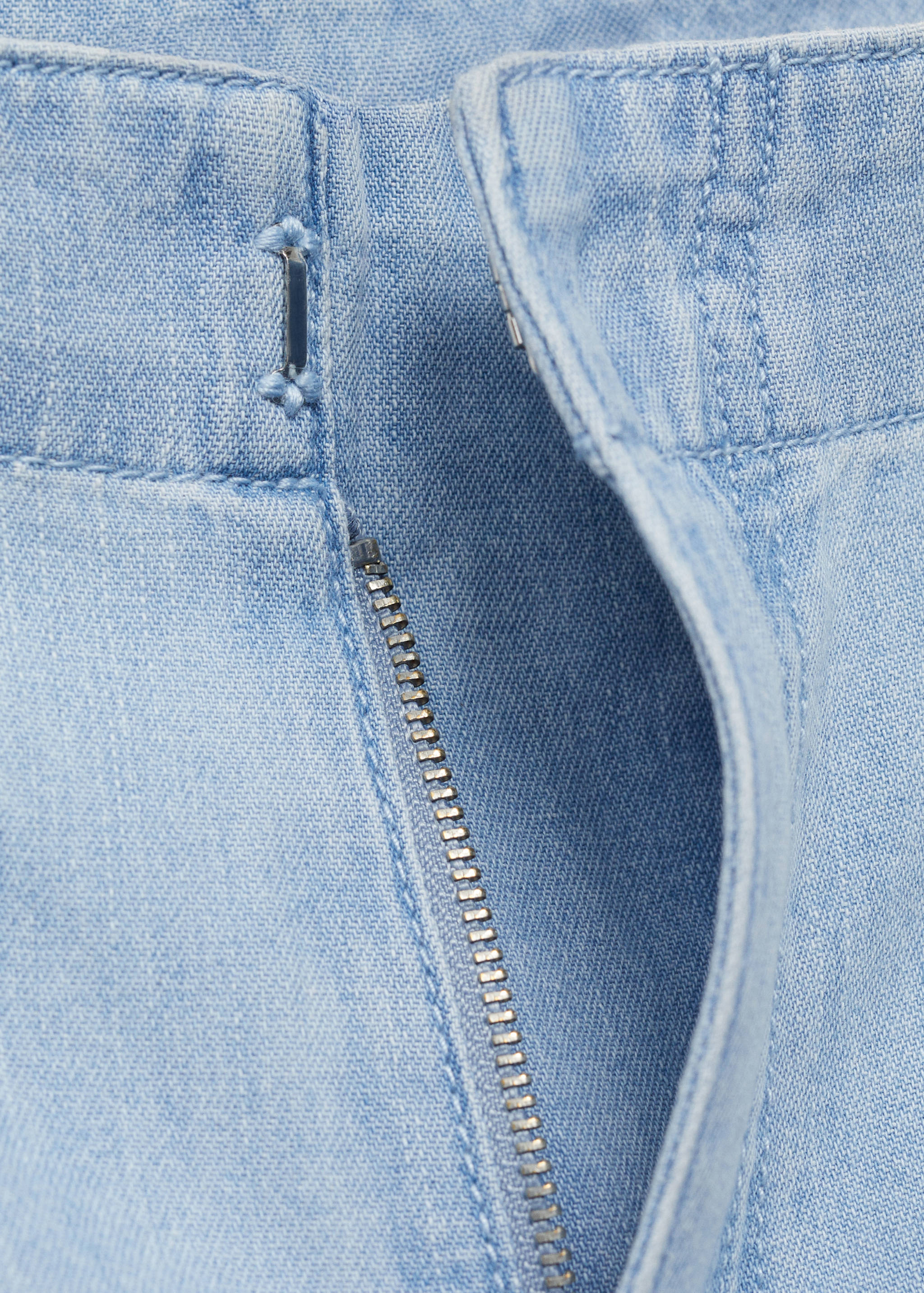 Mid-rise wide leg denim trousers - Details of the article 8