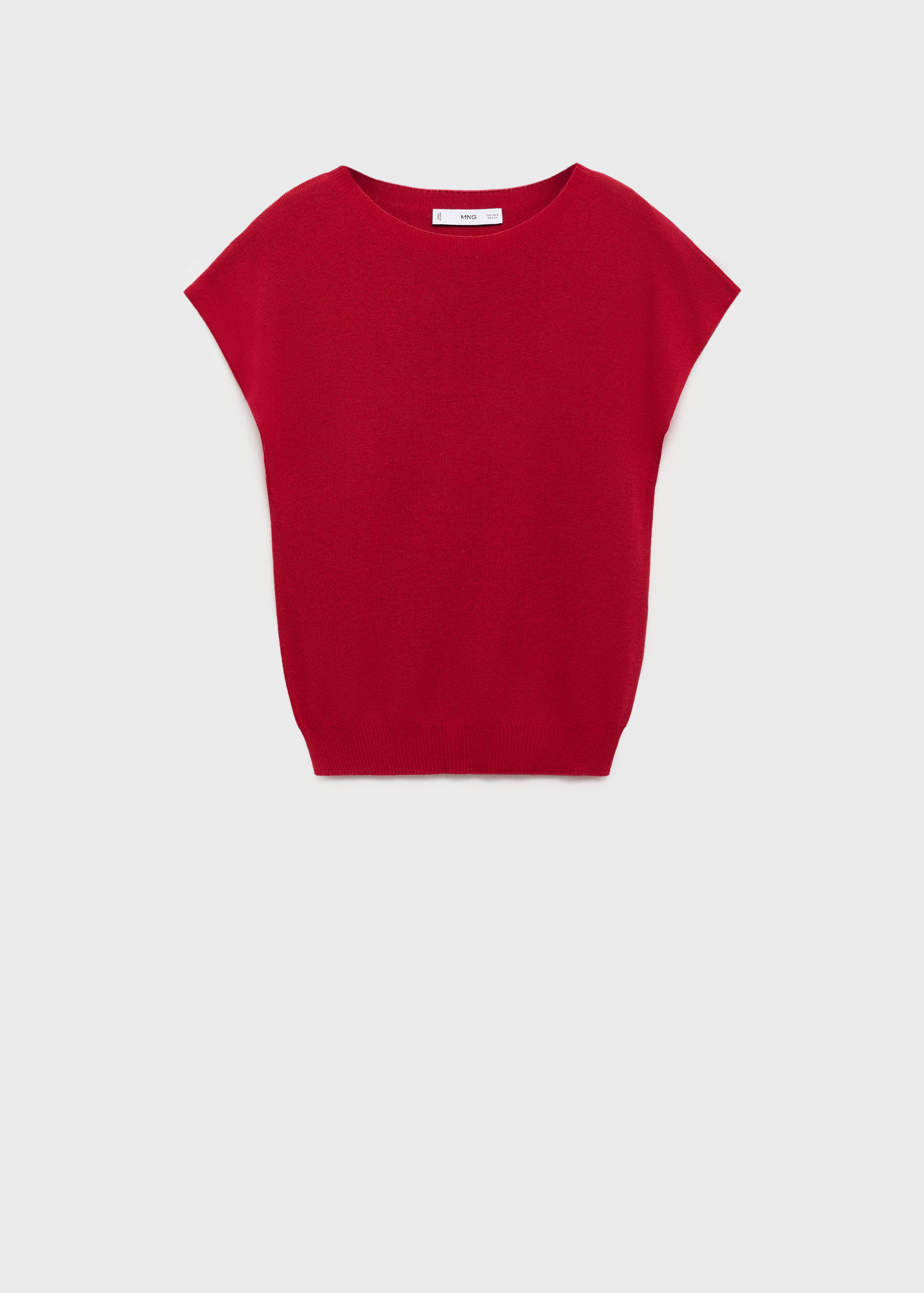 Short-sleeved fine-knit sweater - Article without model