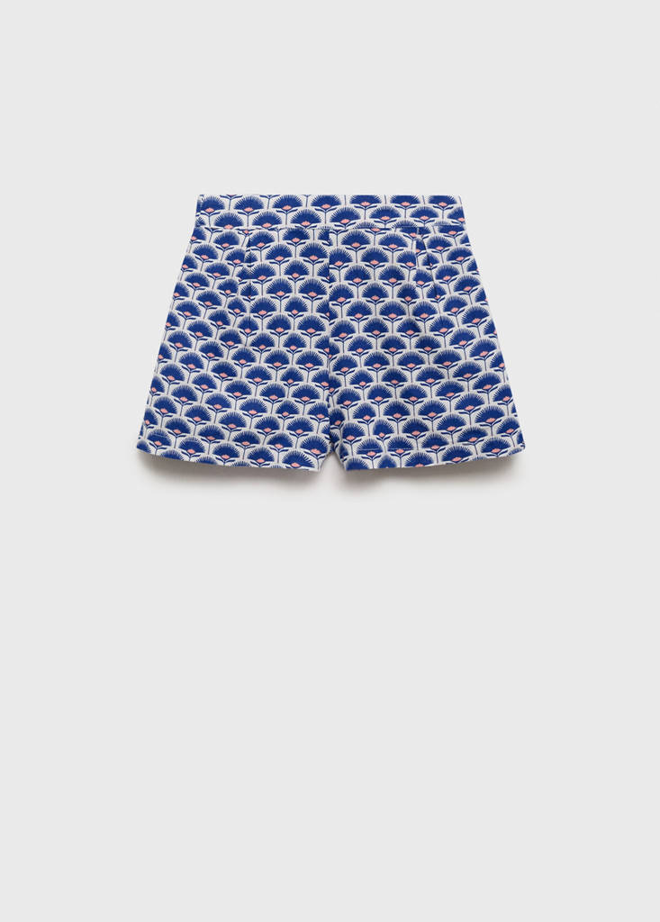 MANGO KIDS - Short lin imprimé bleu - 11-12 ans - Fille