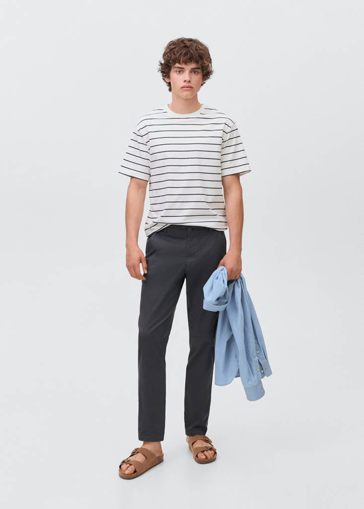 Stretchy chinos — Charcoal