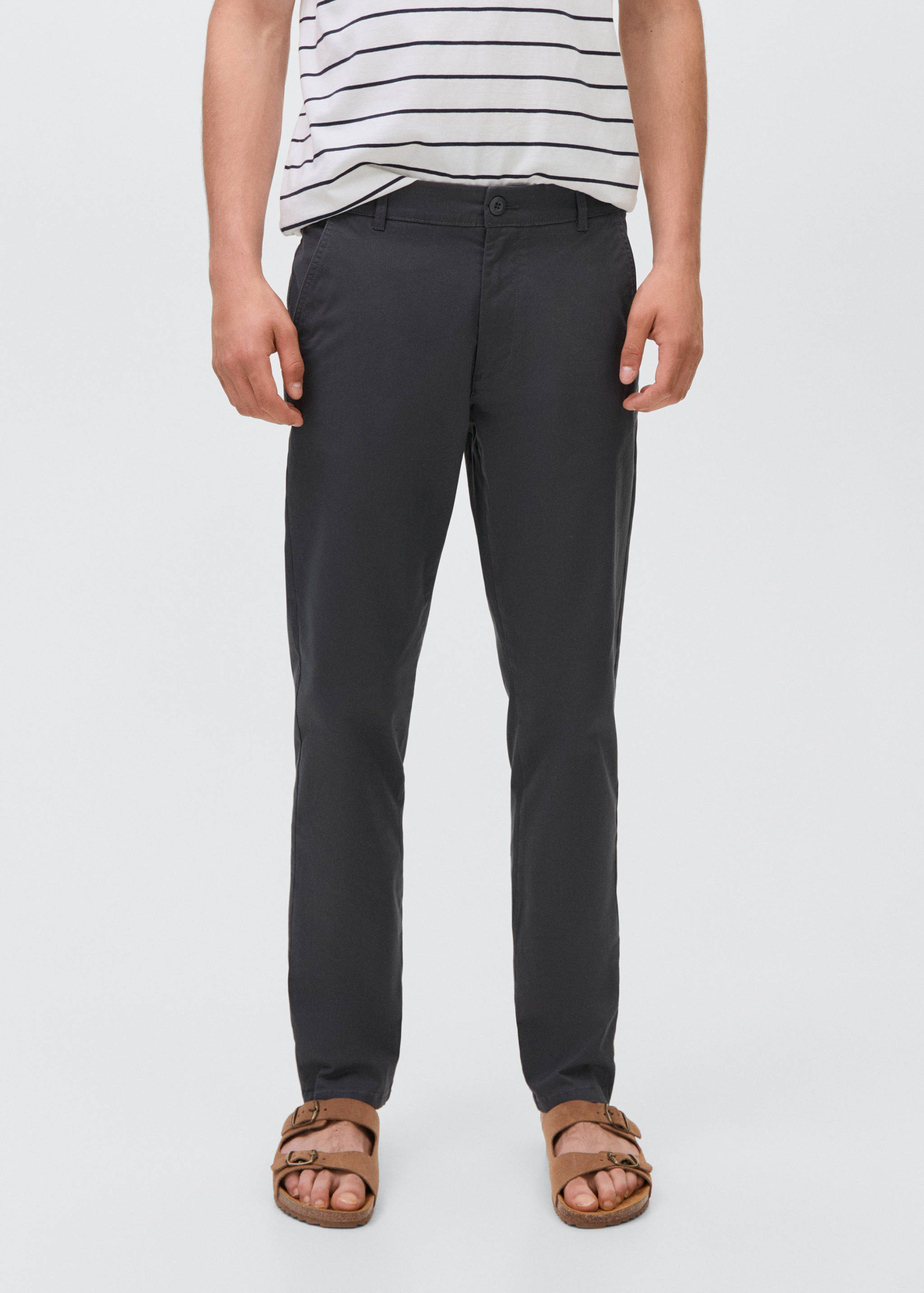 Stretchy chinos - Medium plane