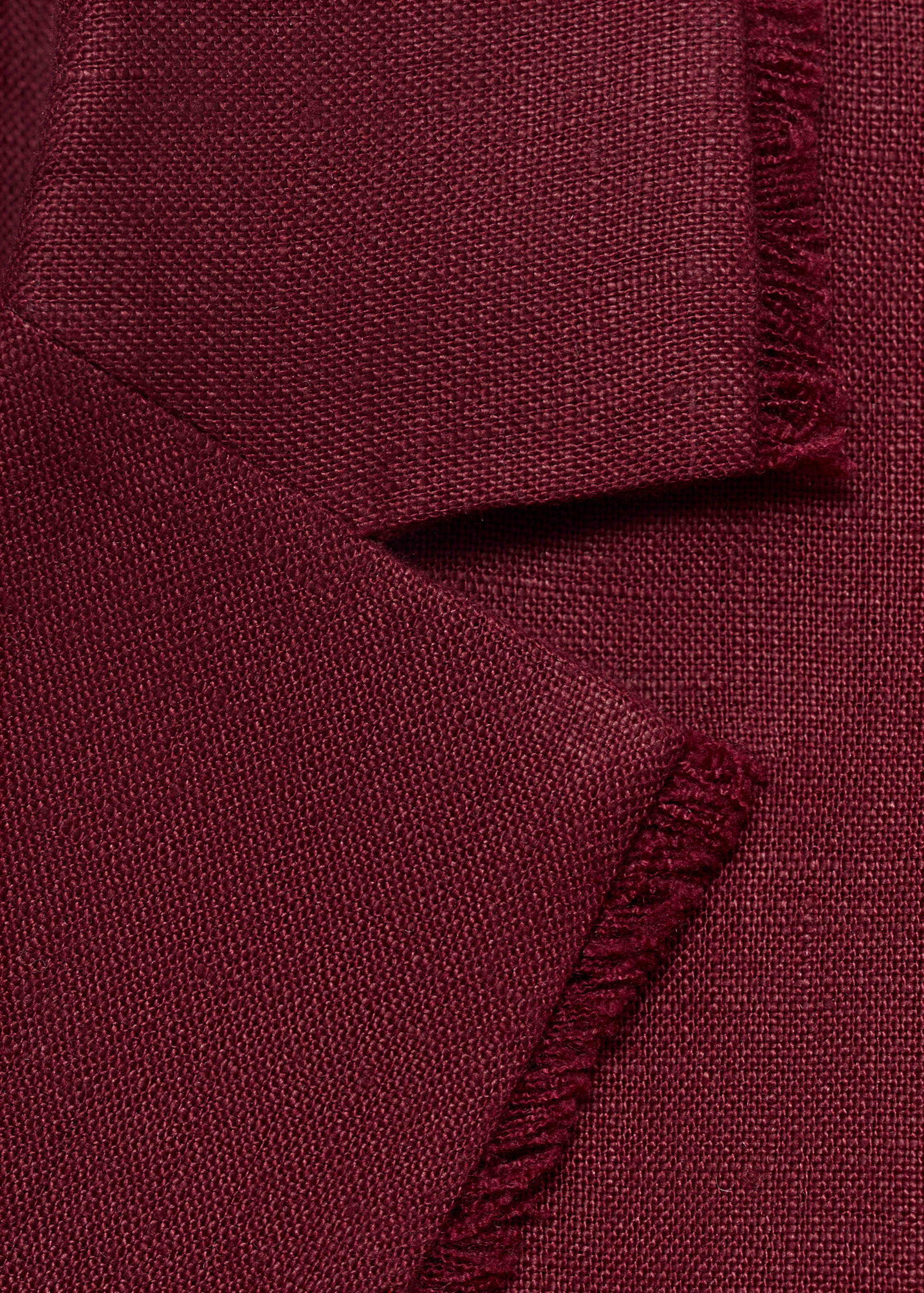 Linen suit blazer with frayed ends - Details of the article 8