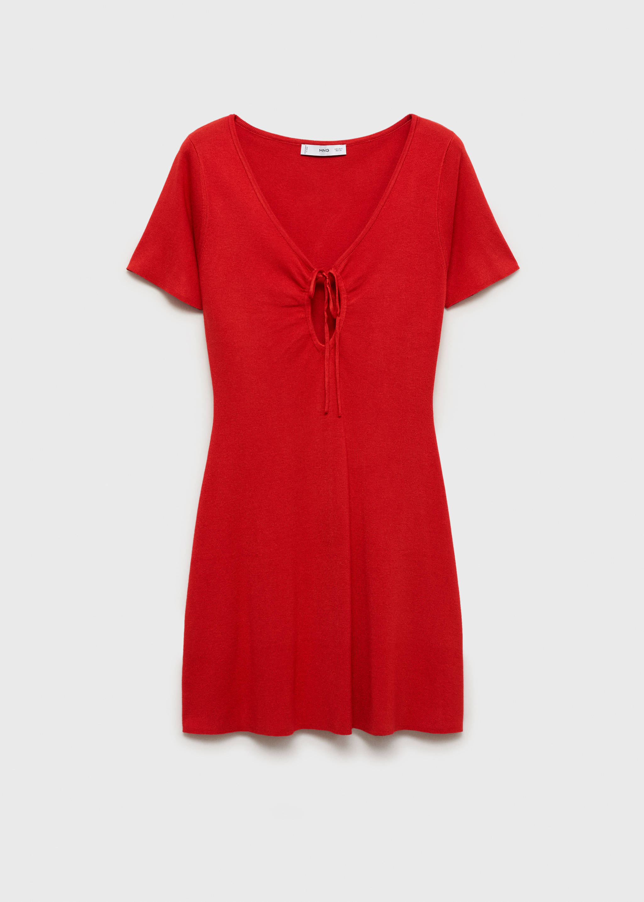 Knitted dress with bow neckline - Article without model