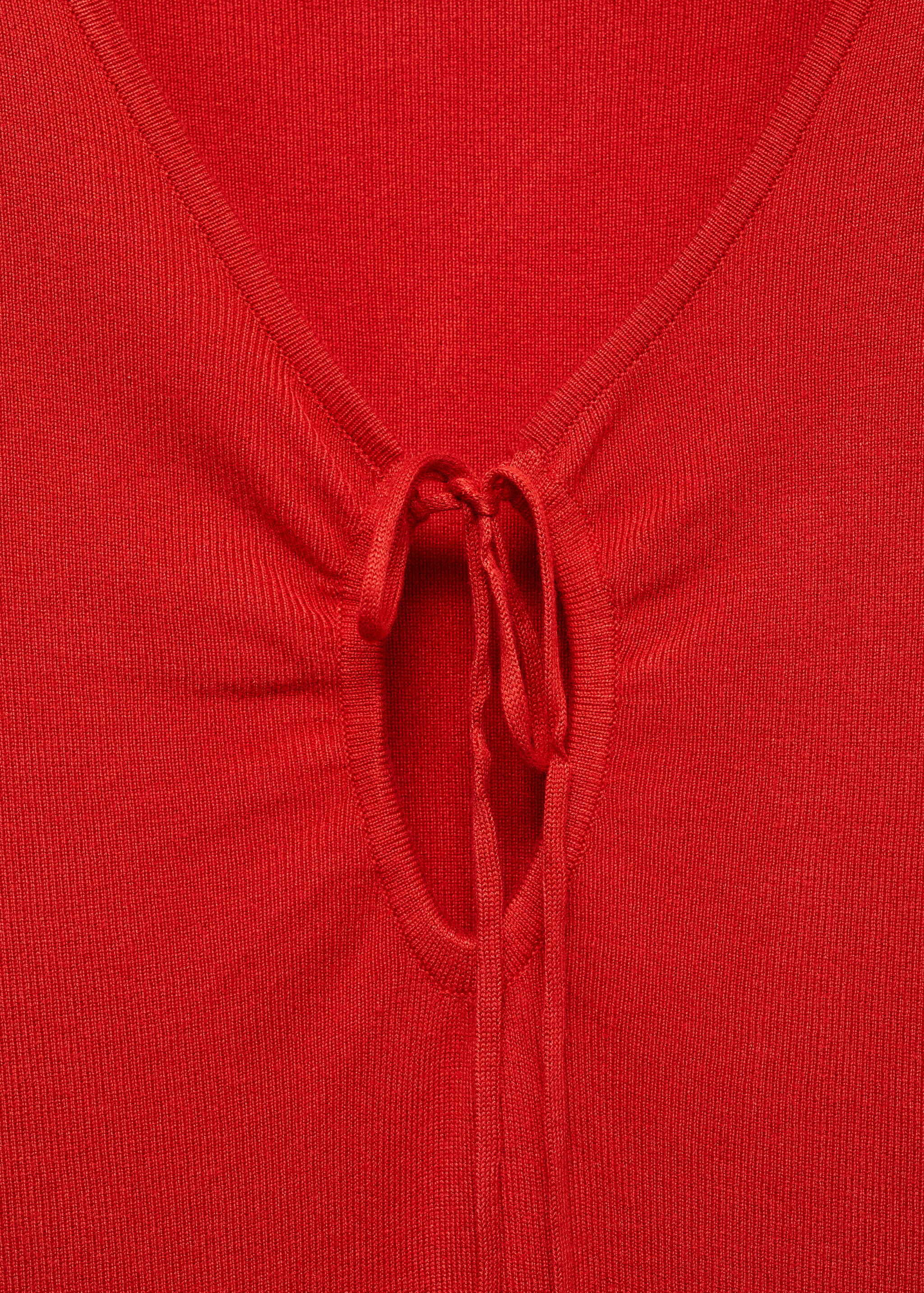 Knitted dress with bow neckline - Details of the article 8