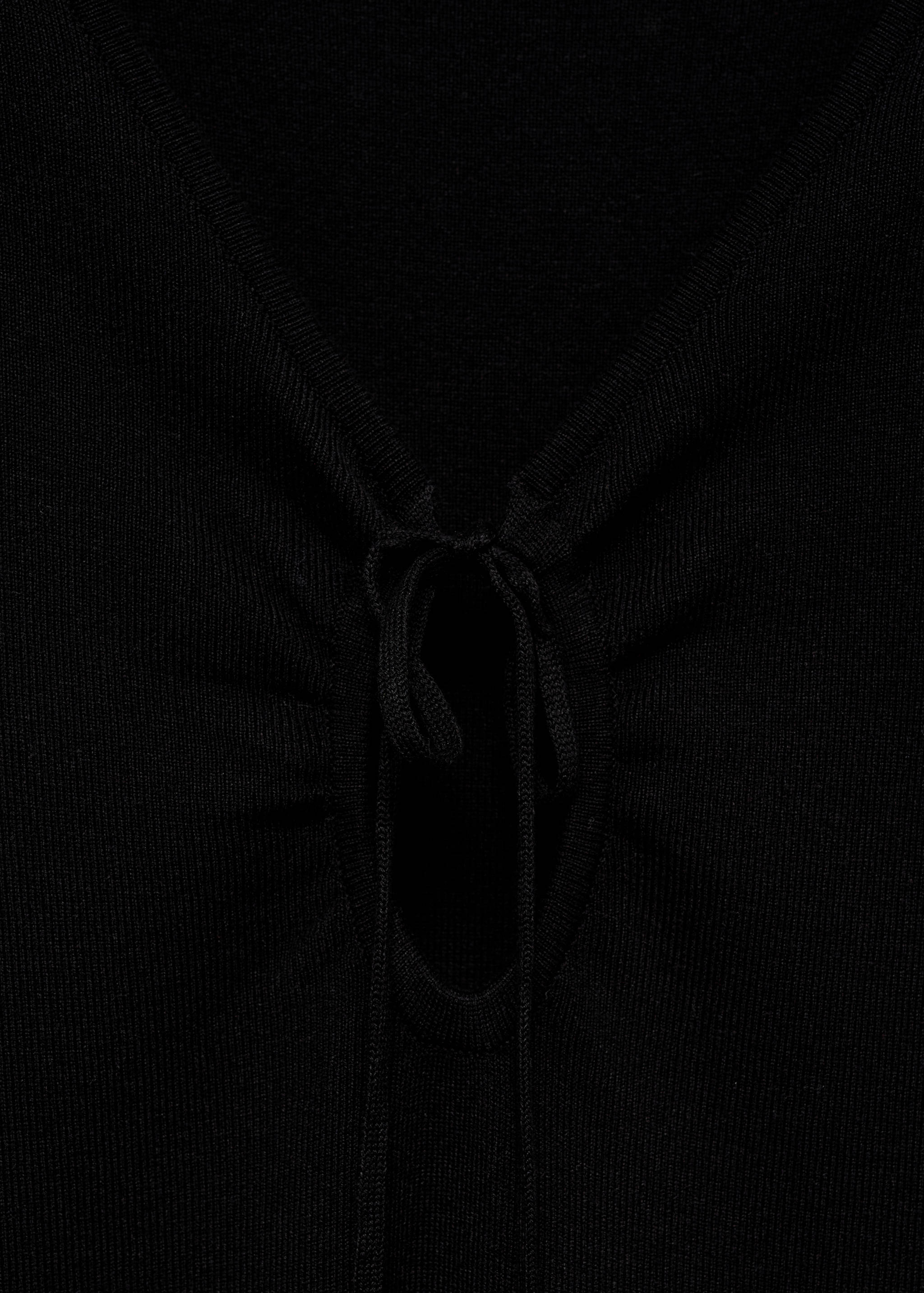 Knitted dress with bow neckline - Details of the article 8