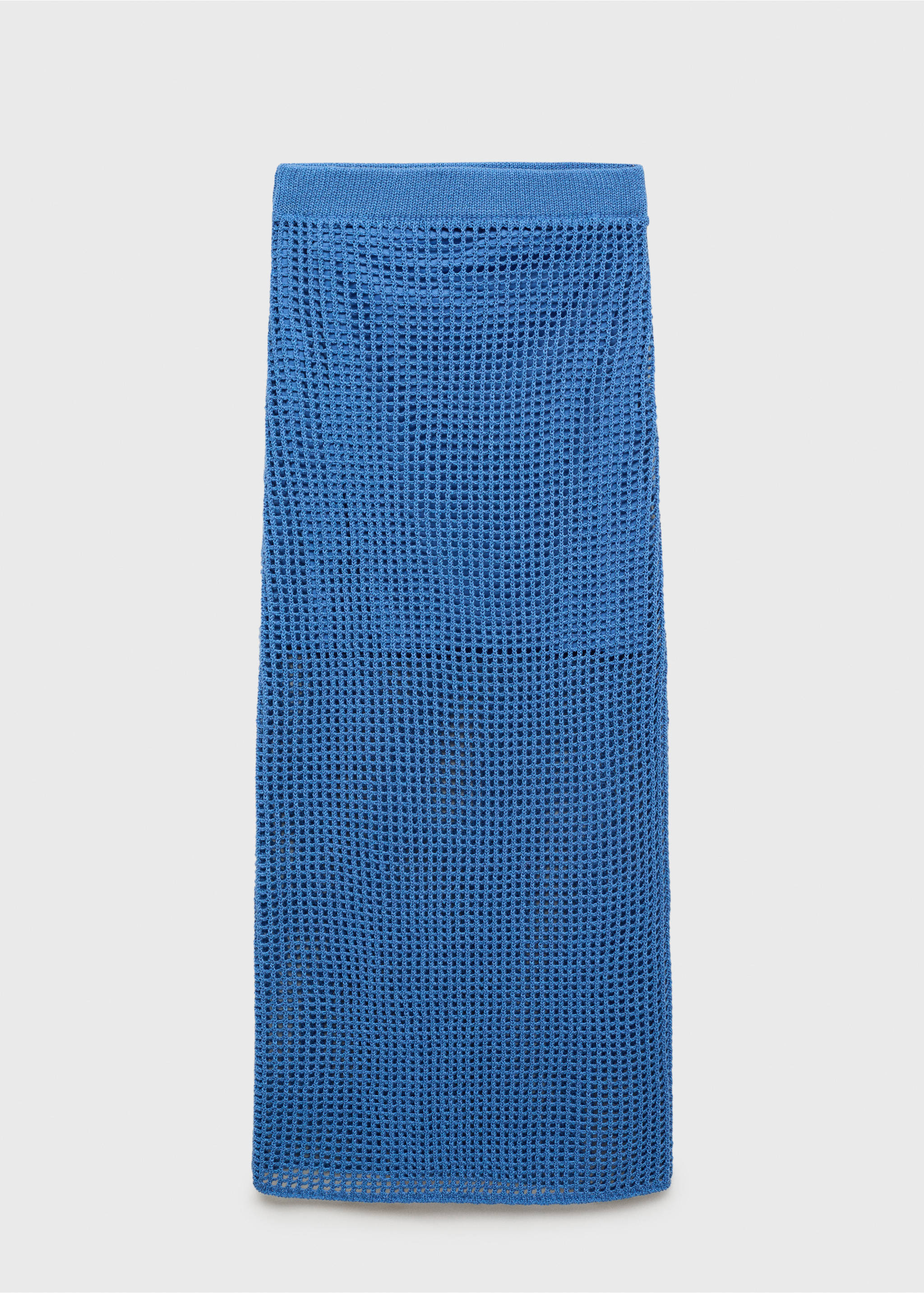 Jupe longue crochet - Article sans modèle, Bleu. Ref: 17061218-00.