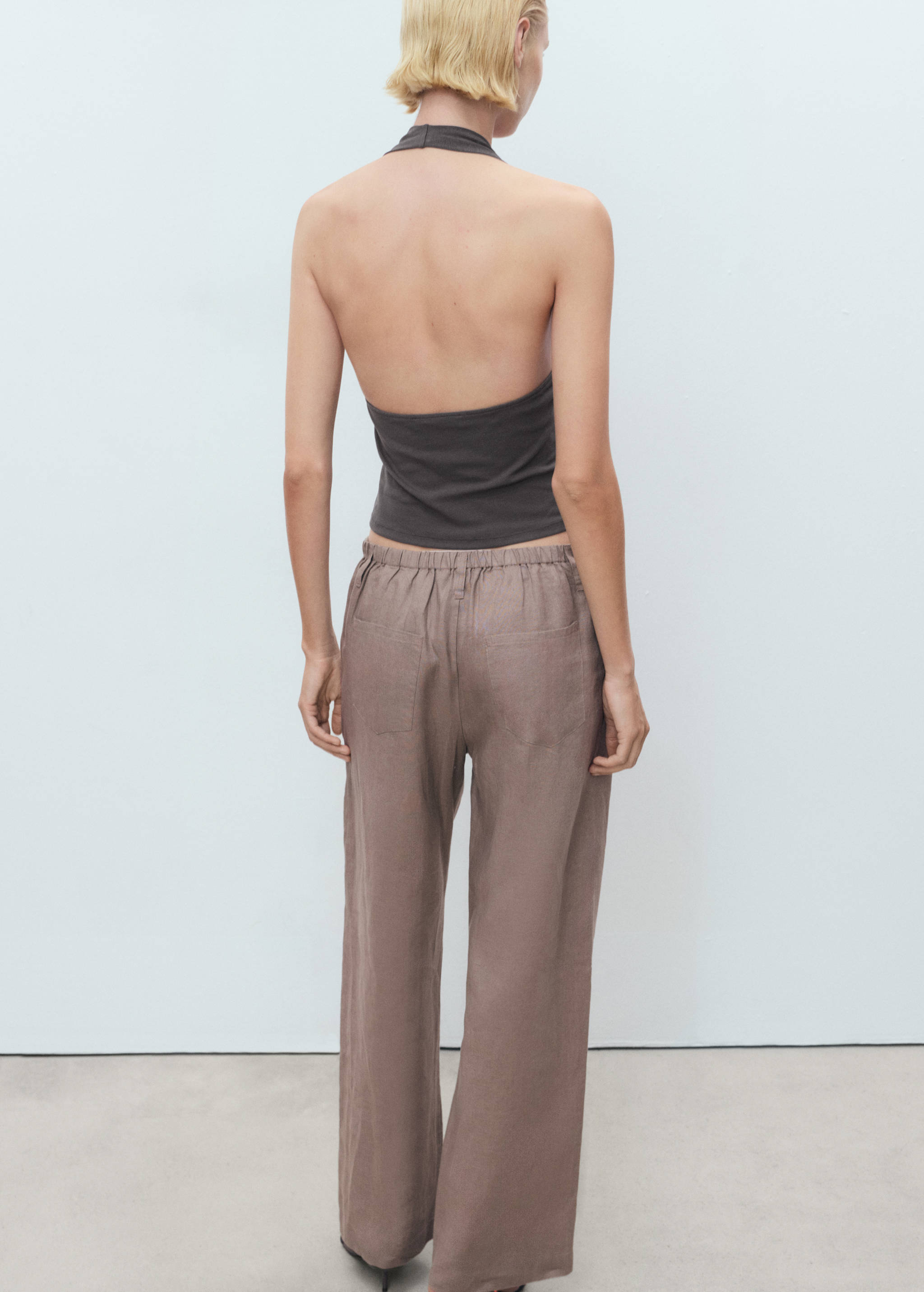 Halter top with metallic appliqués - Reverse of the article