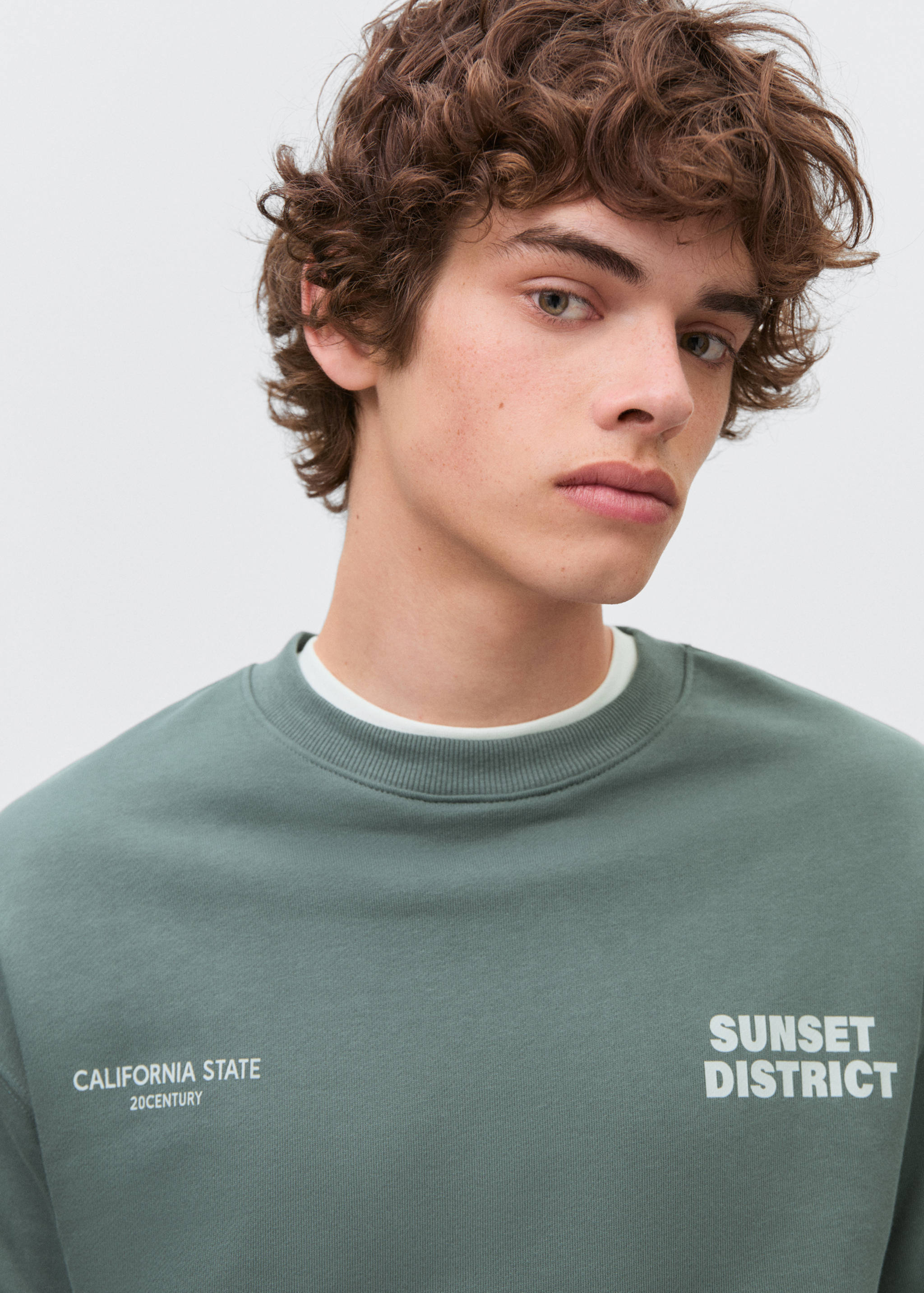 Combined printed cotton sweatshirt - Details of the article 1