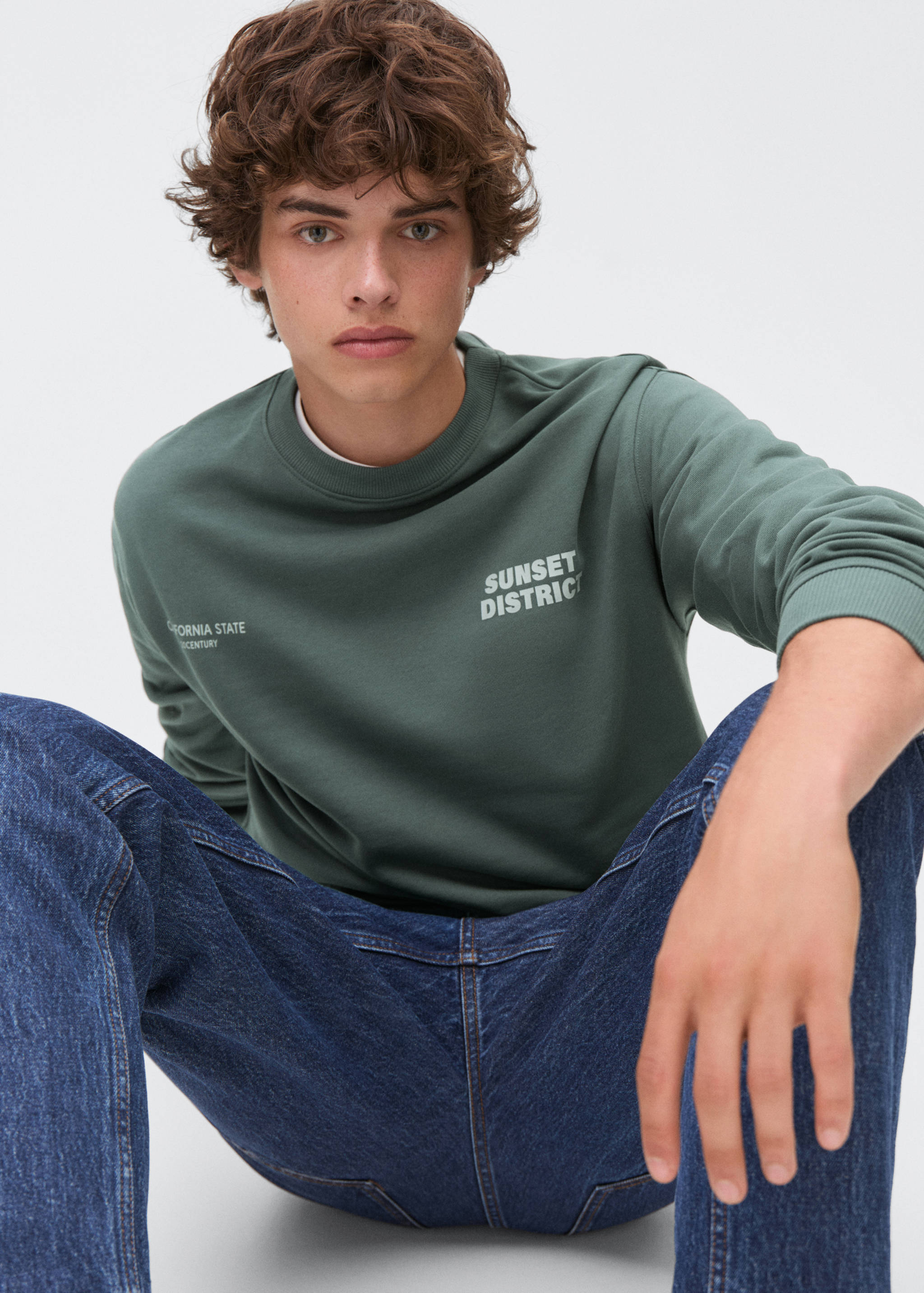 Combined printed cotton sweatshirt - Details of the article 2