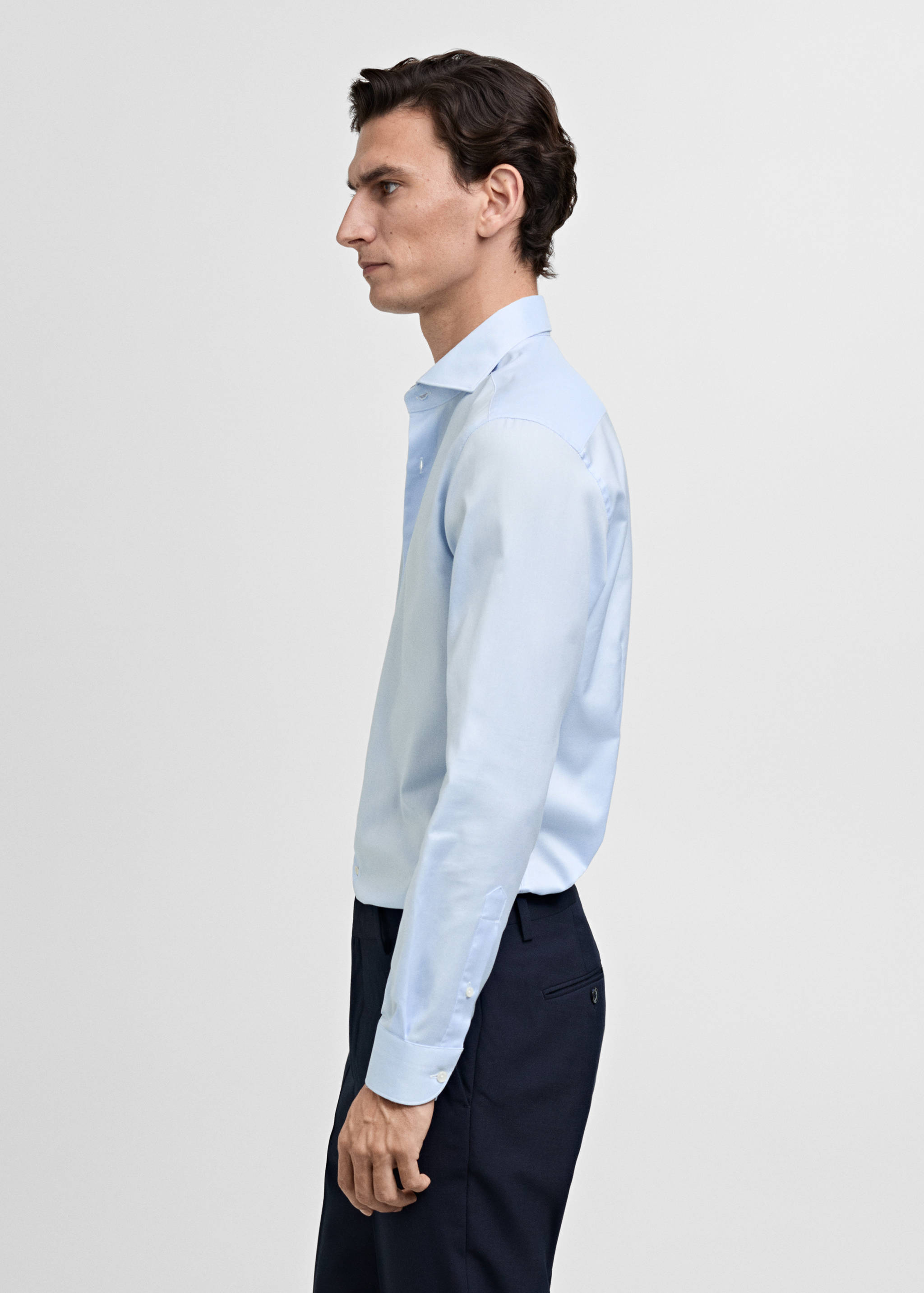 Kostymskjorta slim fit bomull poplin - Detaljer om artikeln 6